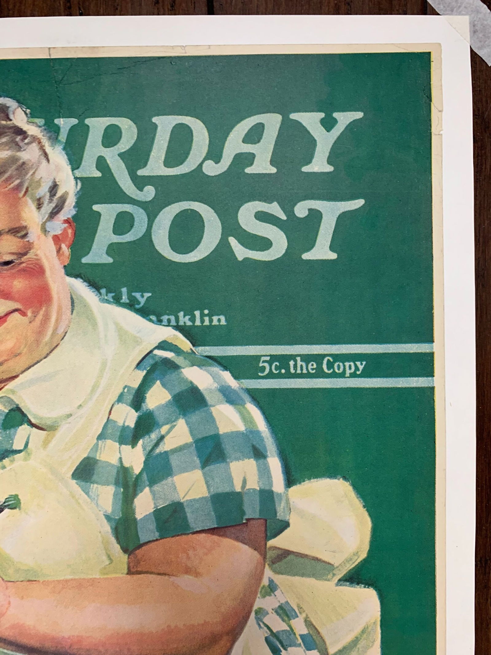 22x27.5 1940 Newstand Poster Saturday Evening Post - Art By Albert W. Hampson st. Paddy Cake For - 3