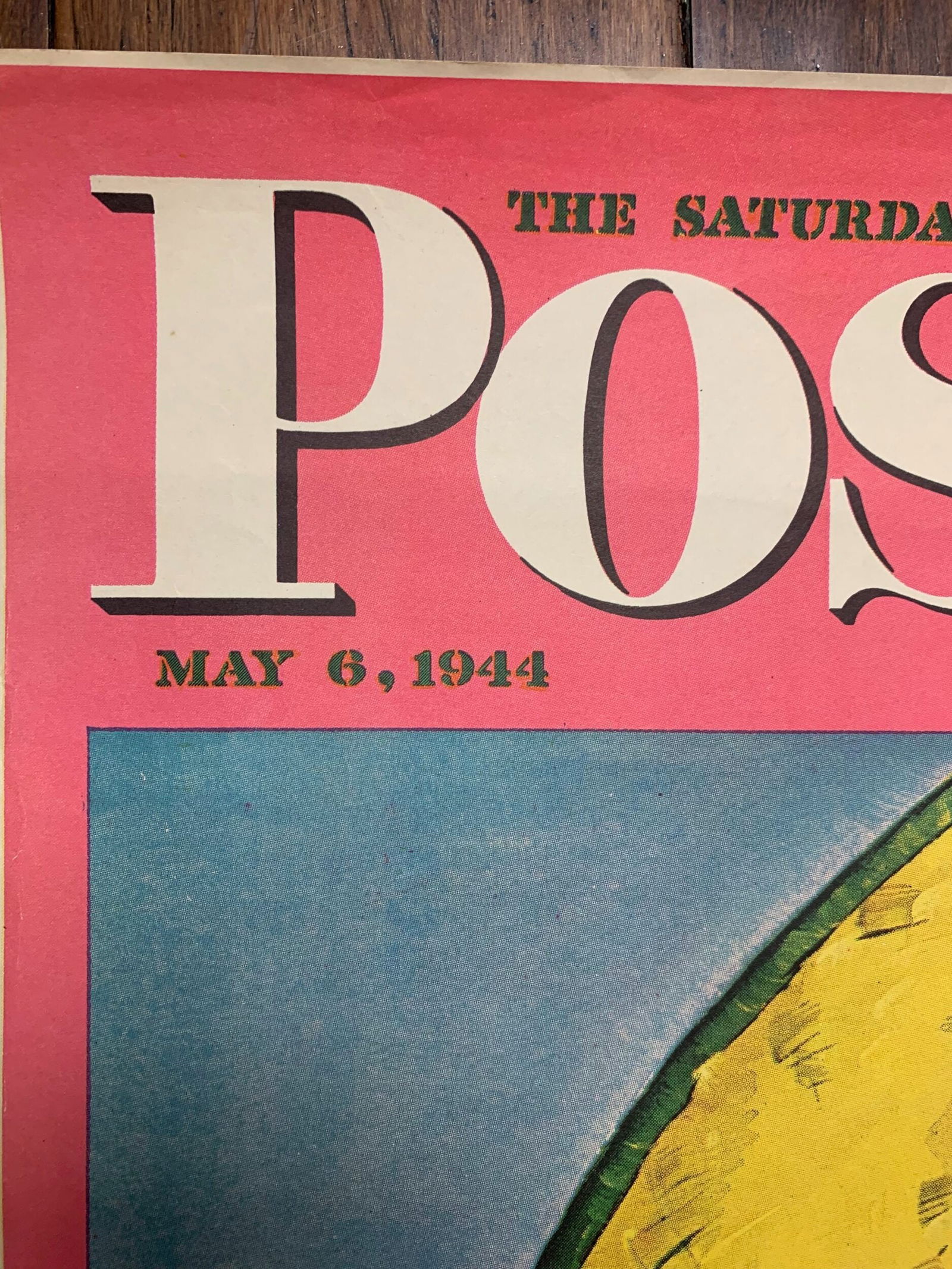 22x28 1944 Newstand Poster Saturday Evening Post - Art By Howard Scott apple Blossoms - 2