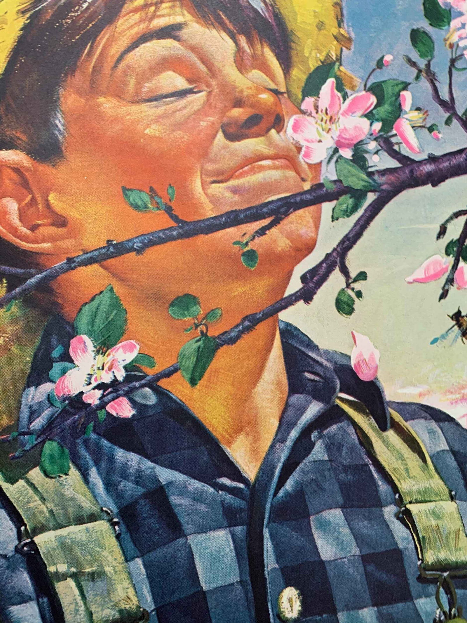 22x28 1944 Newstand Poster Saturday Evening Post - Art By Howard Scott apple Blossoms - 4