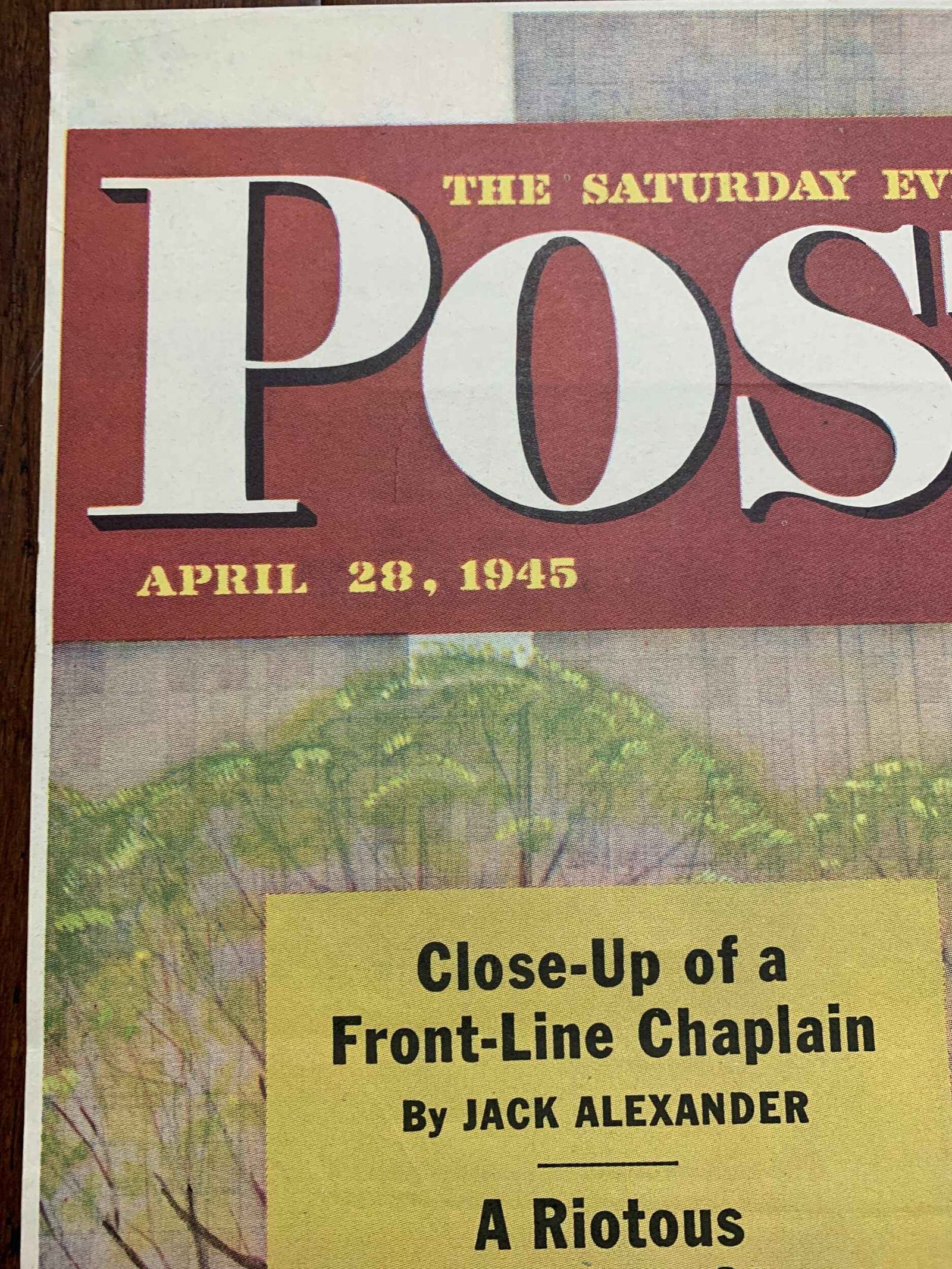 22x28 1945 Newstand Poster Saturday Evening Post - Art By Mead Schaeffer romance Under - 2