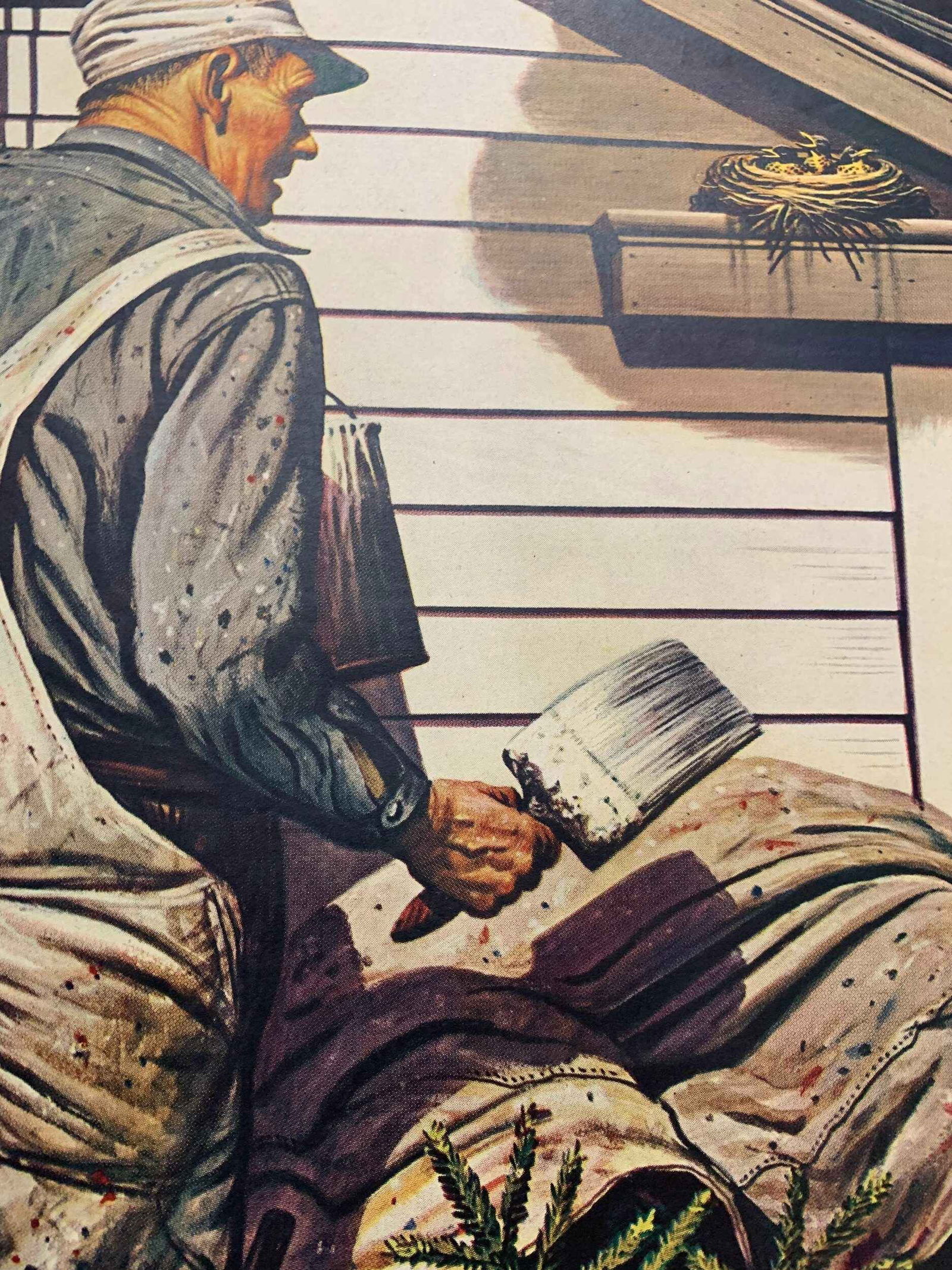 22x28 1945 Newstand Poster Saturday Evening Post - Art By Stevan Dohanos house Painter And - 4