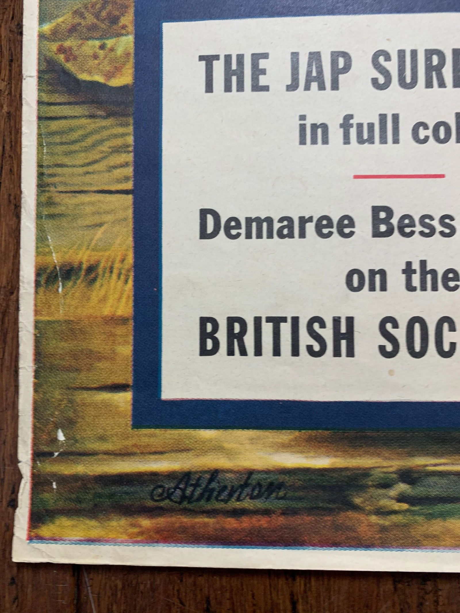 22x28 1945 Newstand Poster Saturday Evening Post - Art By John Atherton fall Harvest - 3