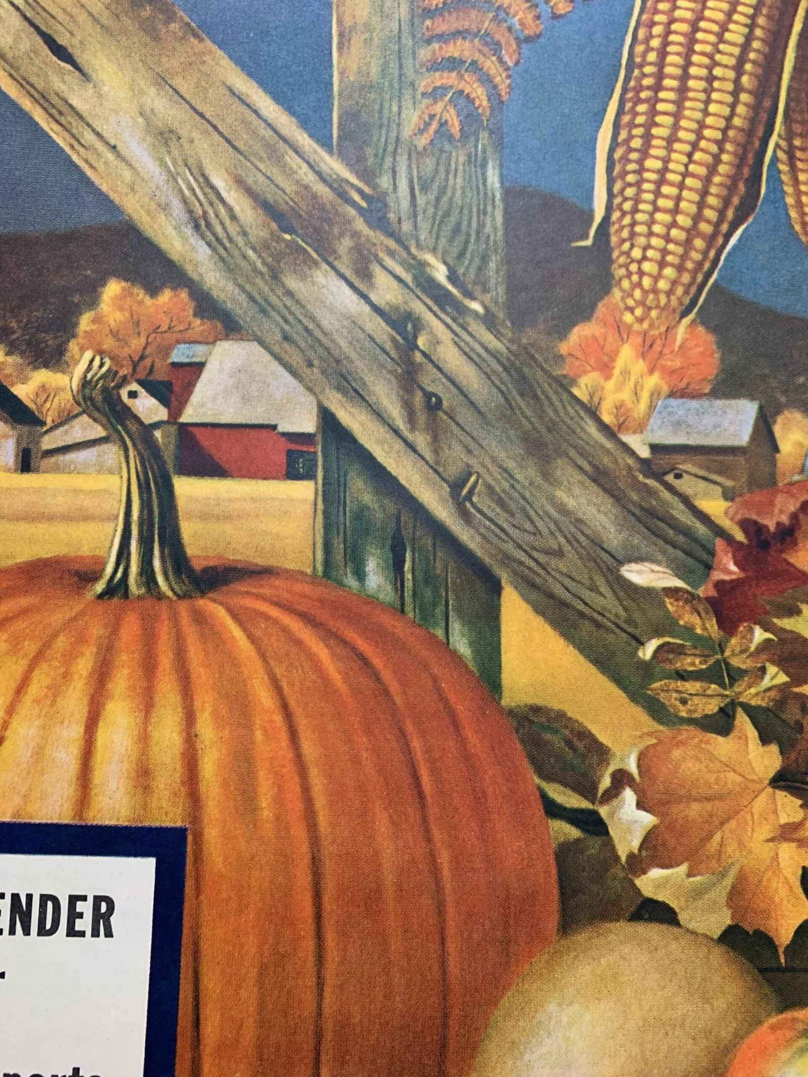 22x28 1945 Newstand Poster Saturday Evening Post - Art By John Atherton fall Harvest - 4