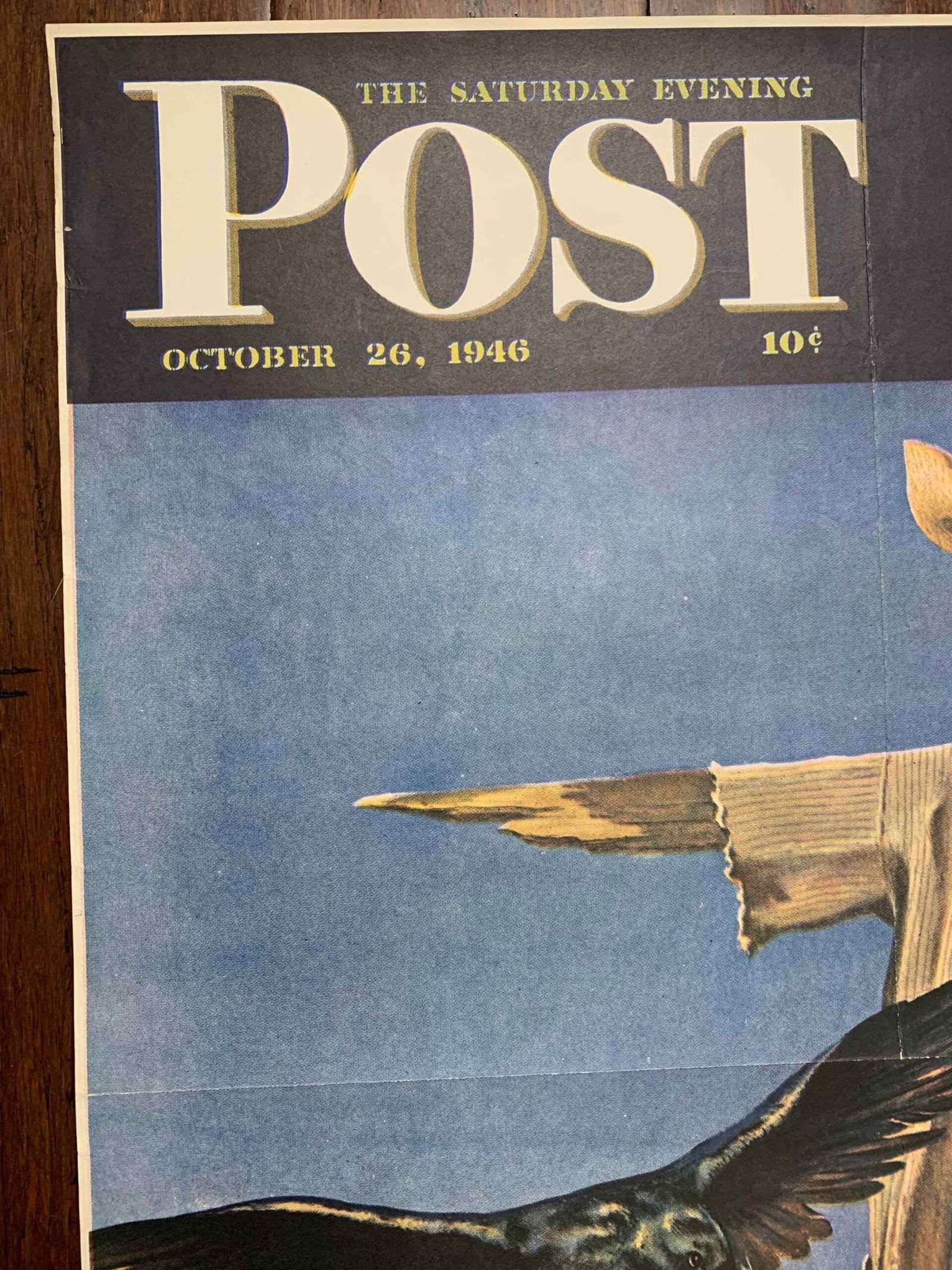 22x28 1946 Newstand Poster Saturday Evening Post - Art By John Atherton scarecrow - 2