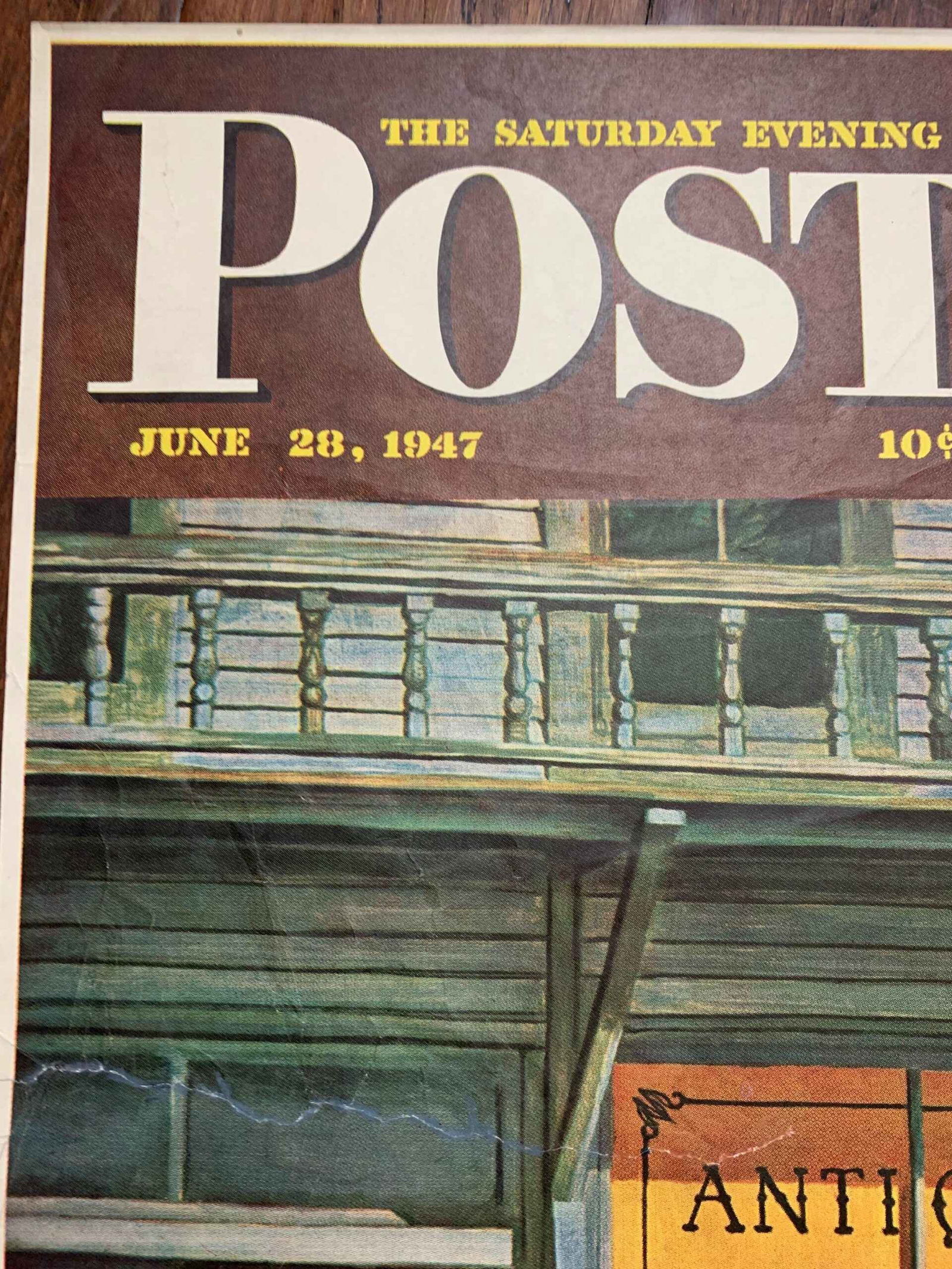 22x28 1947 Newstand Poster Saturday Evening Post - Art By John Falter antique Store - 2