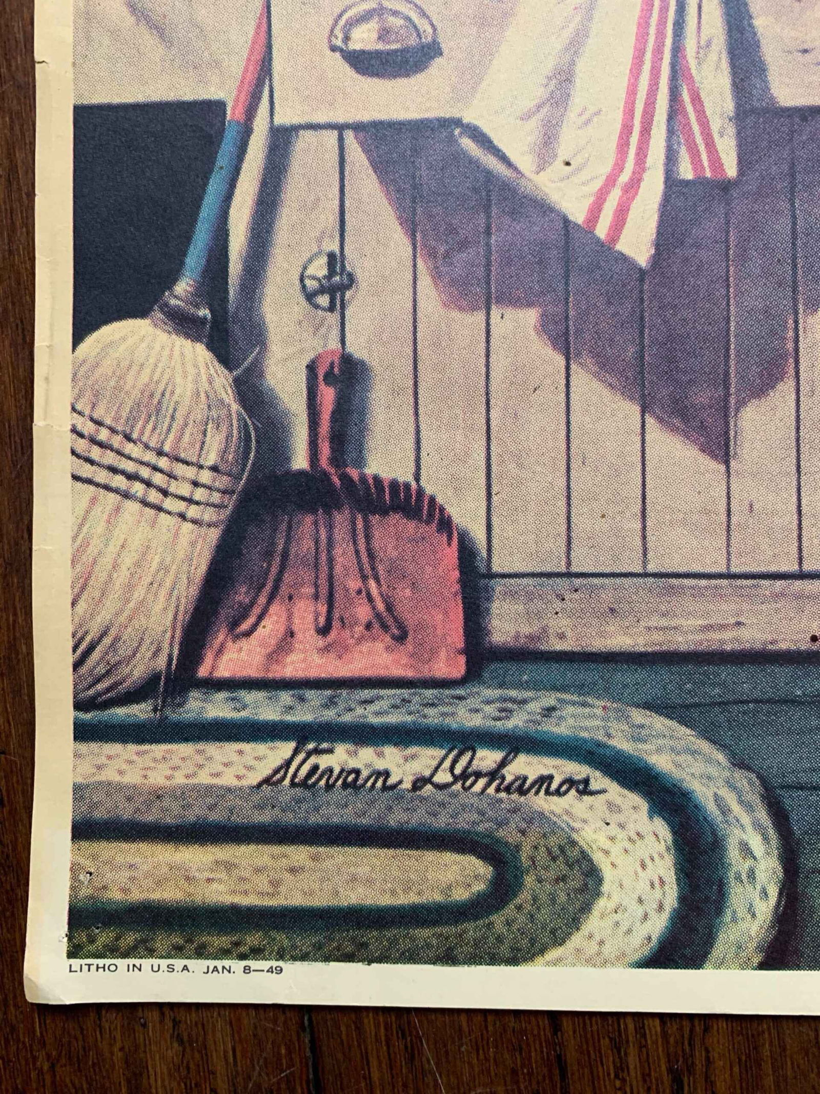 22x28 1949 Newstand Poster Saturday Evening Post - Art By Stevan Dohanos after Dinner Dishes - 3