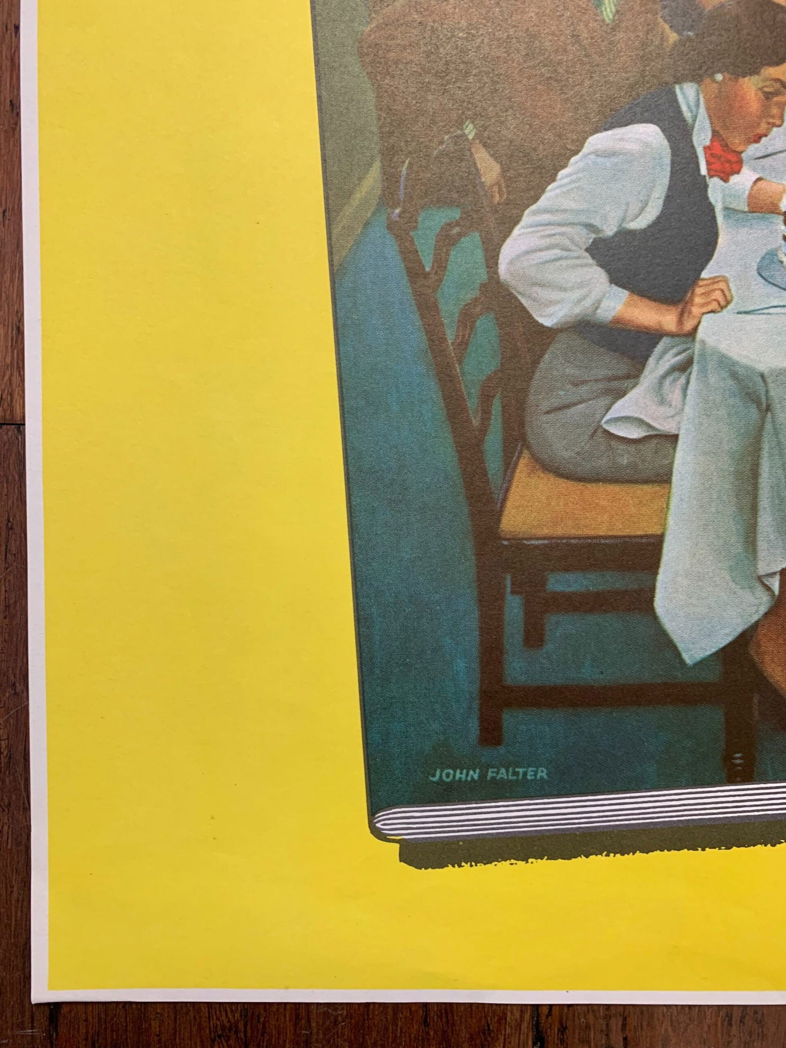 22x28 1952 Newstand Poster Saturday Evening Post - Art By John Falter family Birthday Party - 3