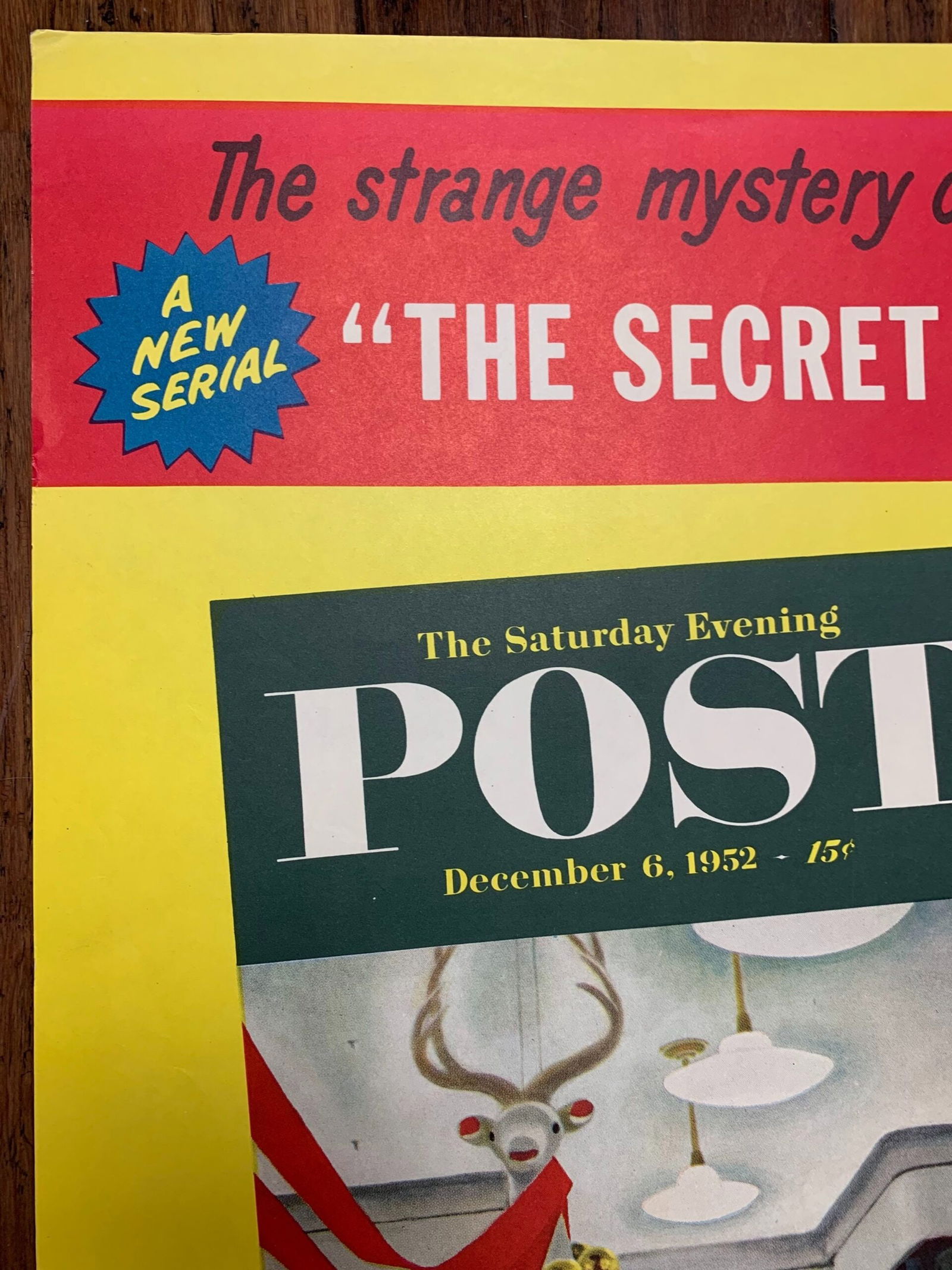 22x28 1952 Newstand Poster Saturday Evening Post - Art By John Falter department Store At Christmas - 2