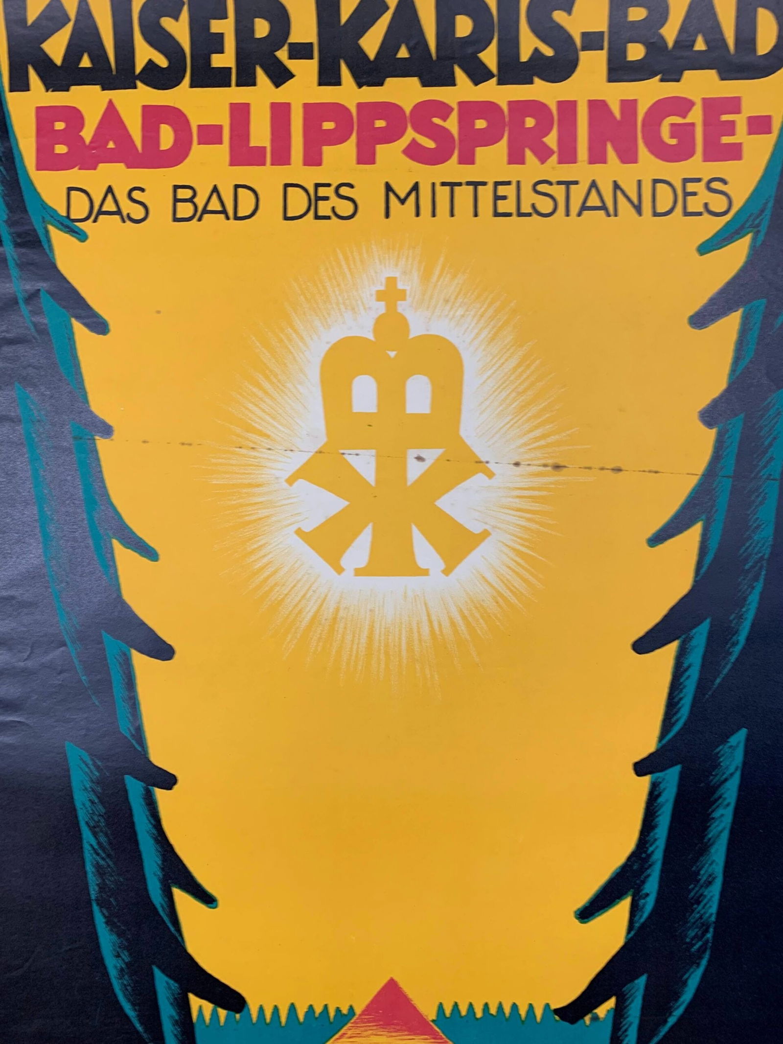 Kaiser Karls-Bad - Art By Josef Dominicus (1925) 23.625x36 German Travel Poster - 3
