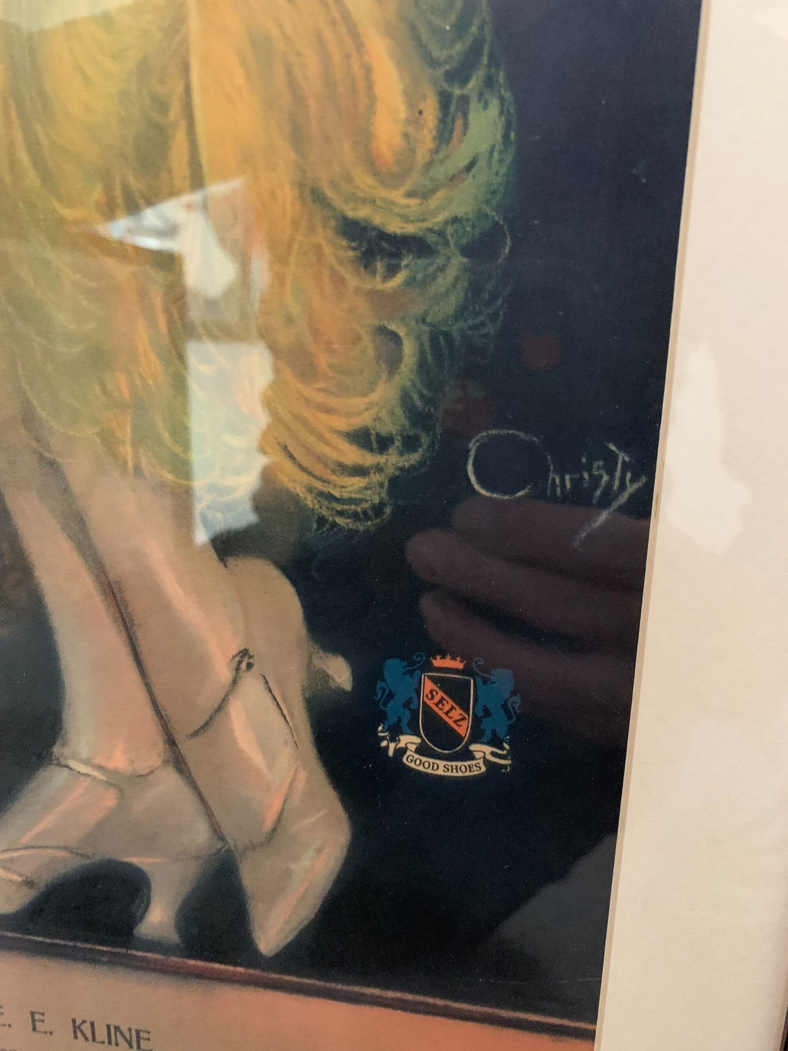 E.E. Kline Calendar - Art by Earl Christy (1926) 14.5 x 39 US - Framed - 6