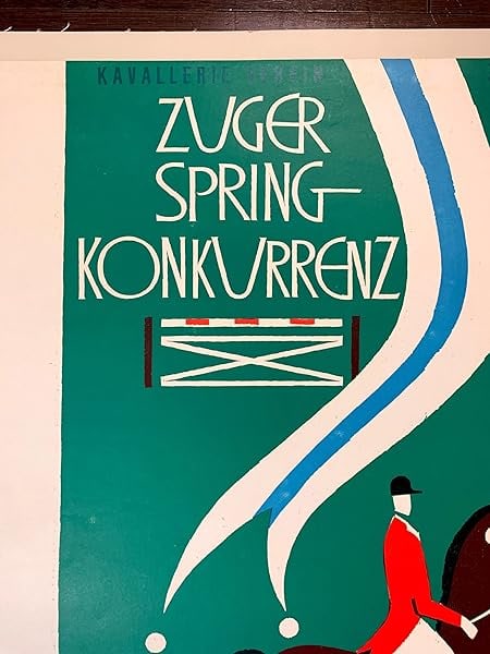 Zuger Spring Horse Show (1958) 27.75 x 38.5 German Advertising Poster LB - 4