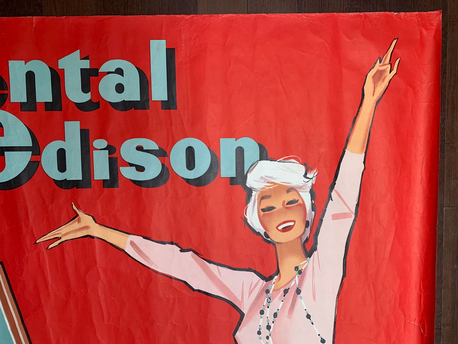 Continental Edison (1950's) 45.25 x 61.5 French Advertising Poster - 4