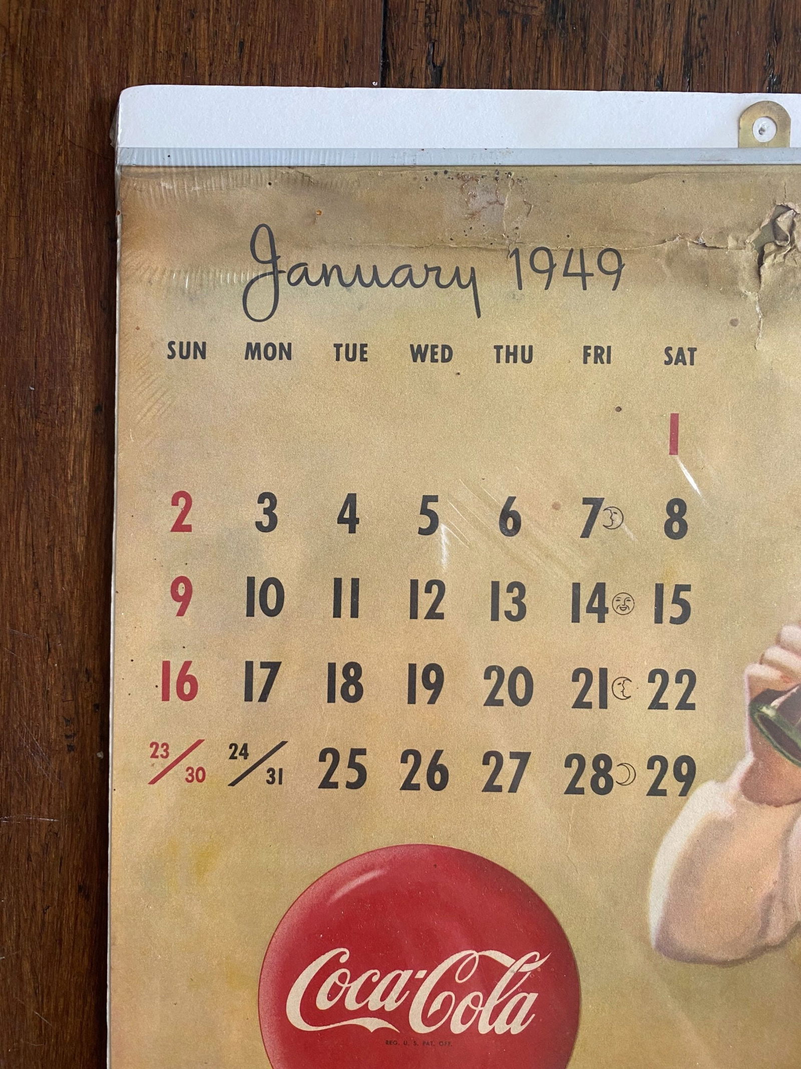 Coca-Cola Calendar - Art By Gil Elvgren (1949) 13x22 US Advertising Poster - 4