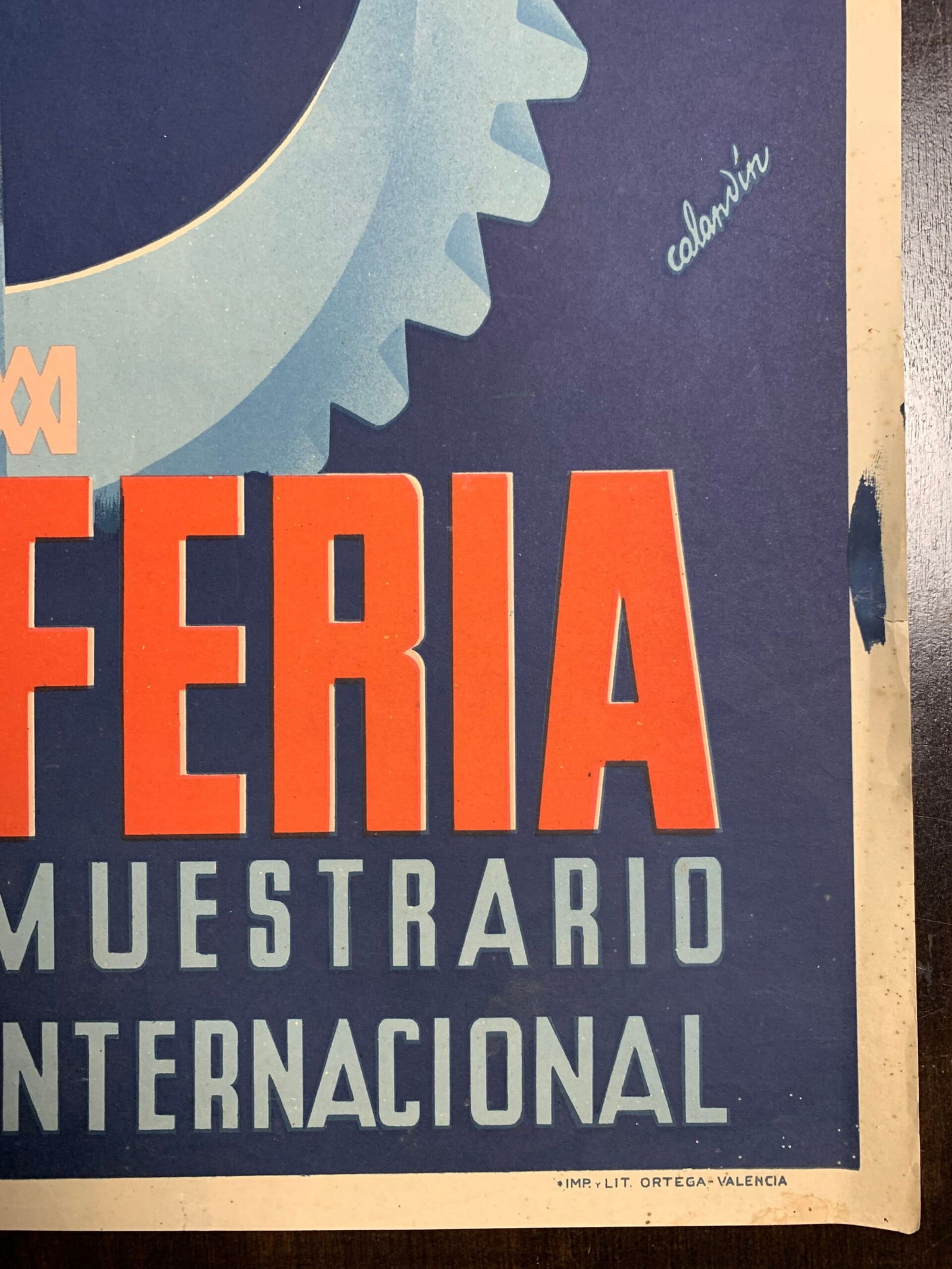 Valencia XXI Feria - Calandin (1943) 17 x 25 Spanish Trade Fair Poster - 4