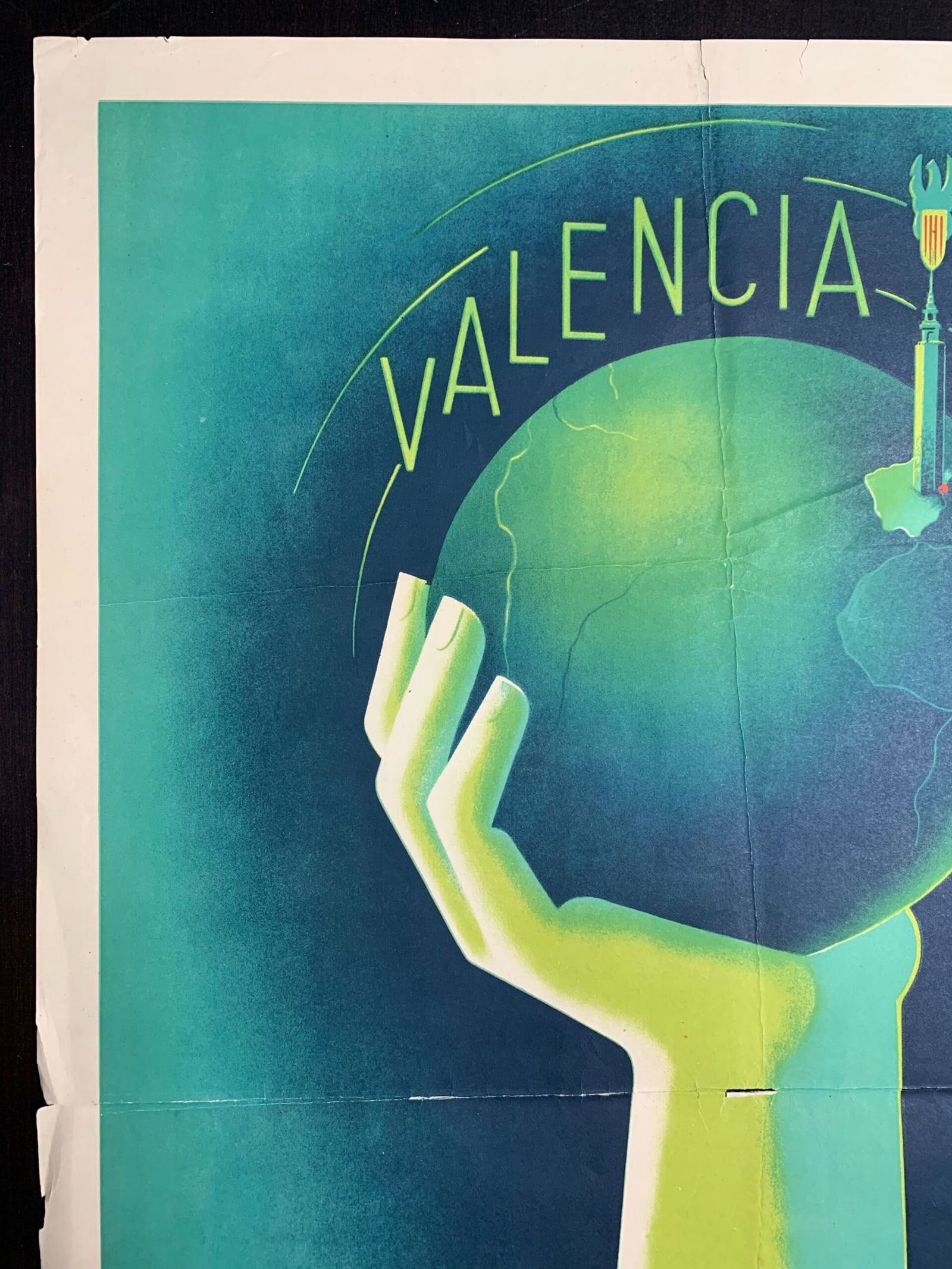 Valencia XXII Feria - J.Masia (1944) 17 x 25 Spanish Trade Fair Poster - 3