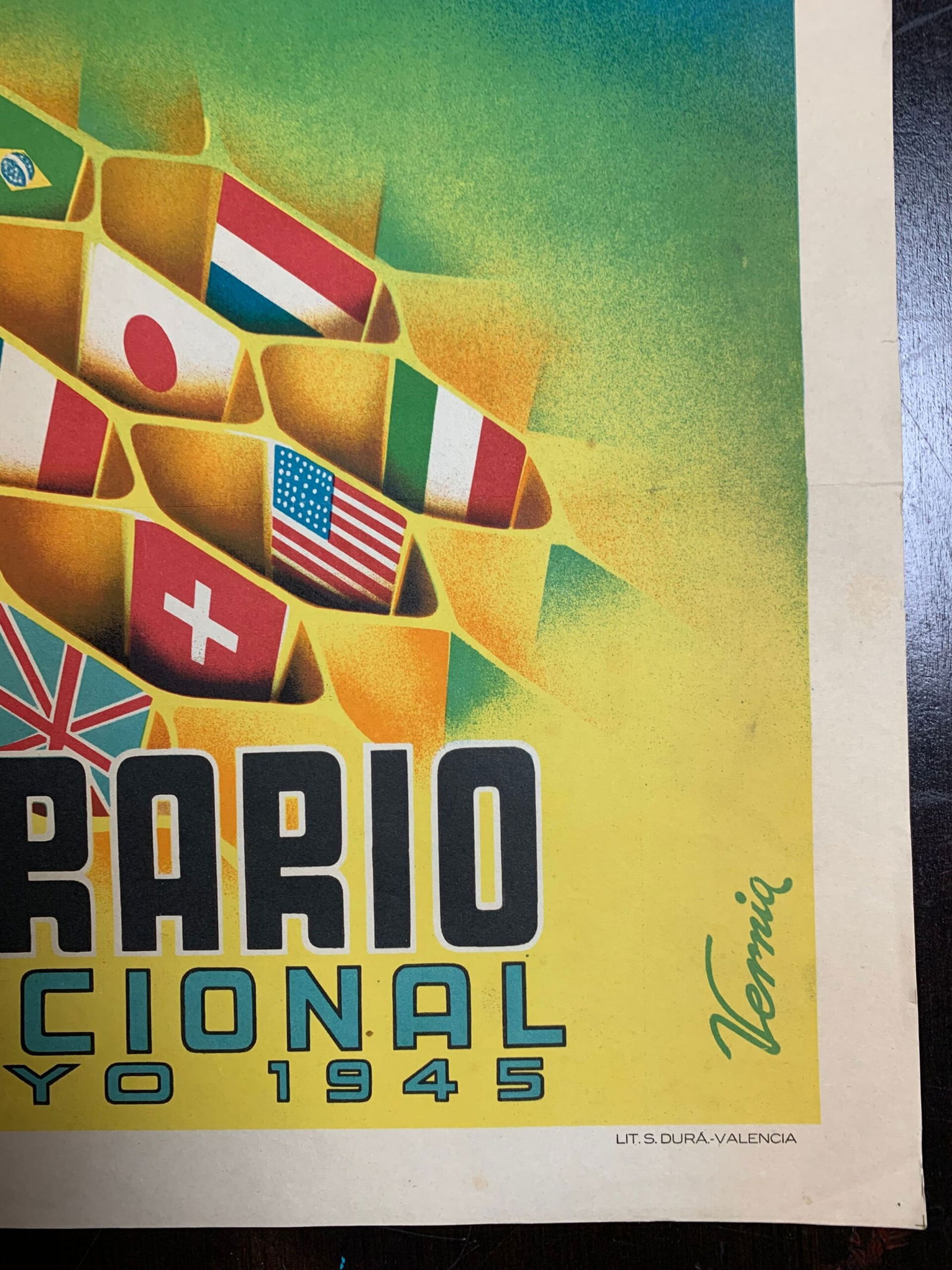 Valencia XXIII Feria - Vernia (1945) 17 x 25 Spanish Trade Fair Poster - 4