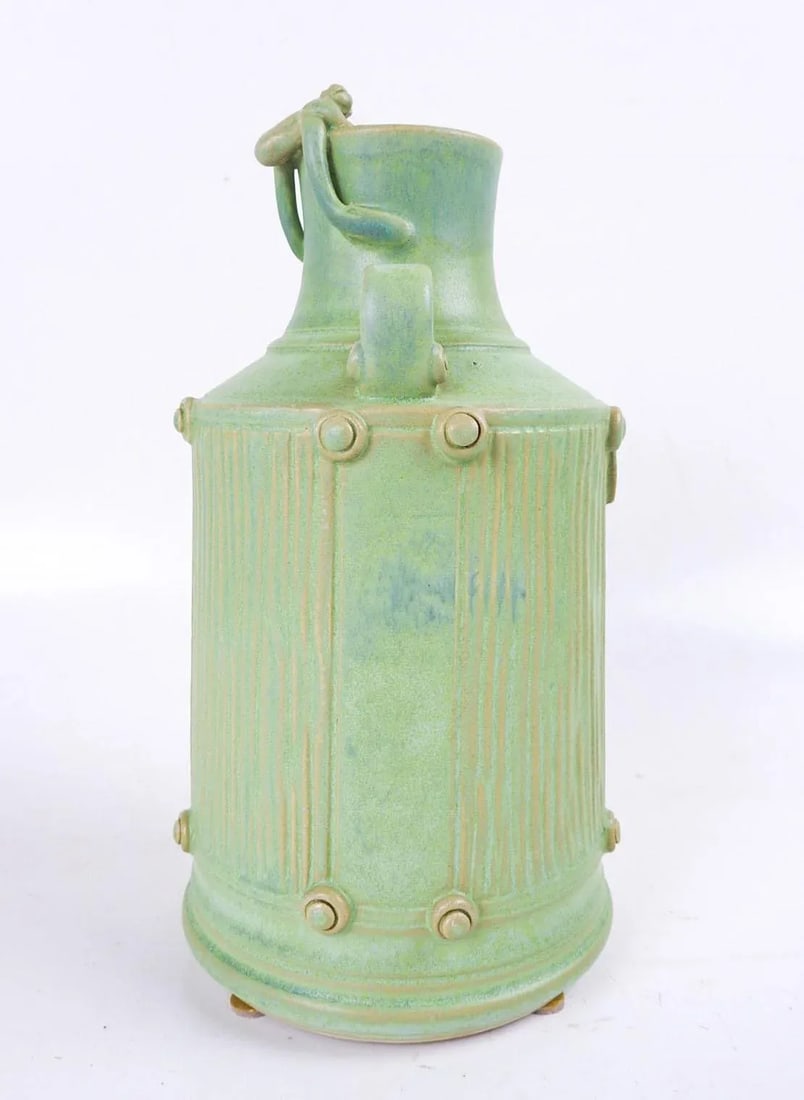 V Chin Celedon Porcelain Studio Pottery Bottle Vase Vorakit Chinookoswong - 4