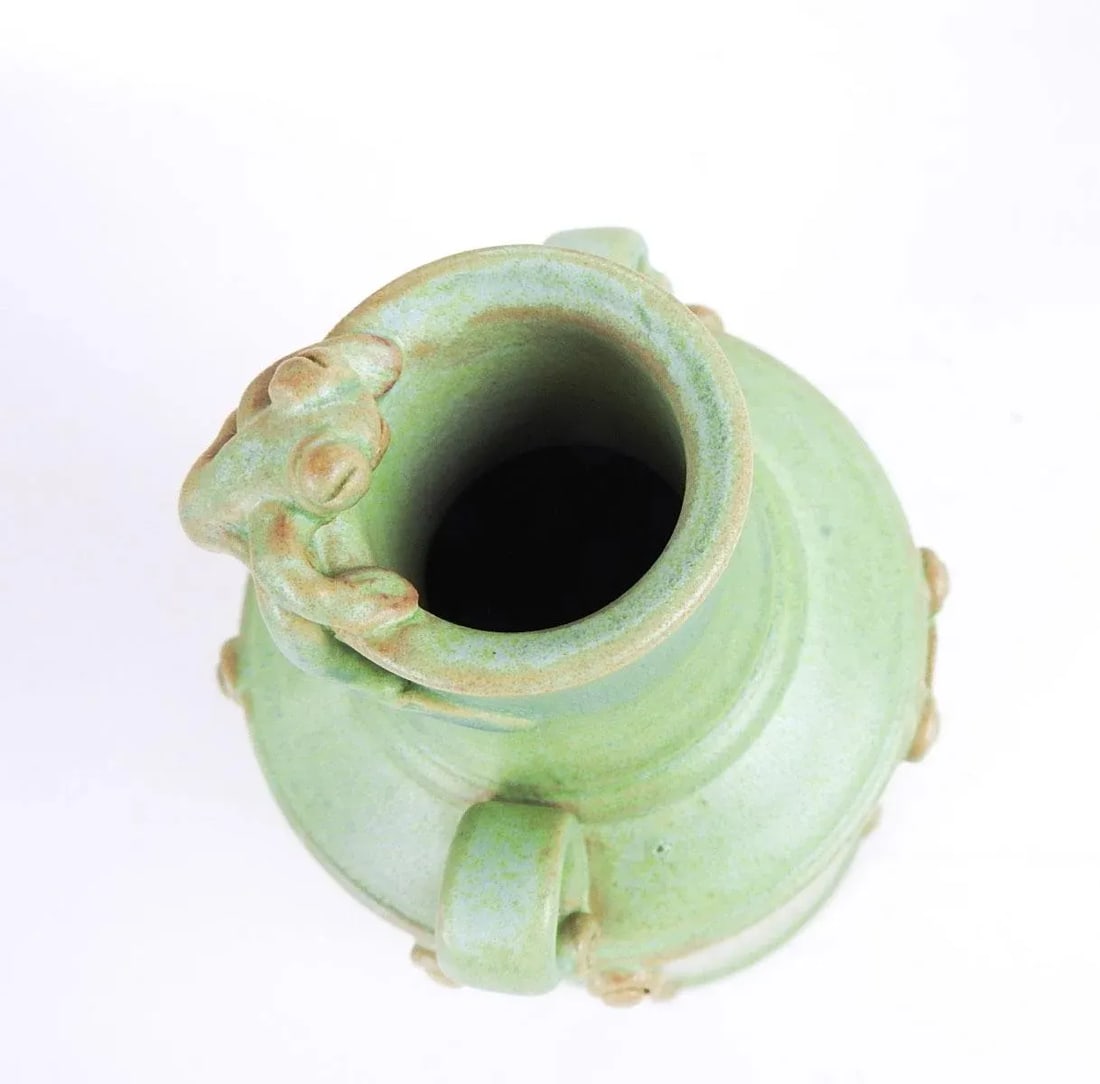 V Chin Celedon Porcelain Studio Pottery Bottle Vase Vorakit Chinookoswong - 5