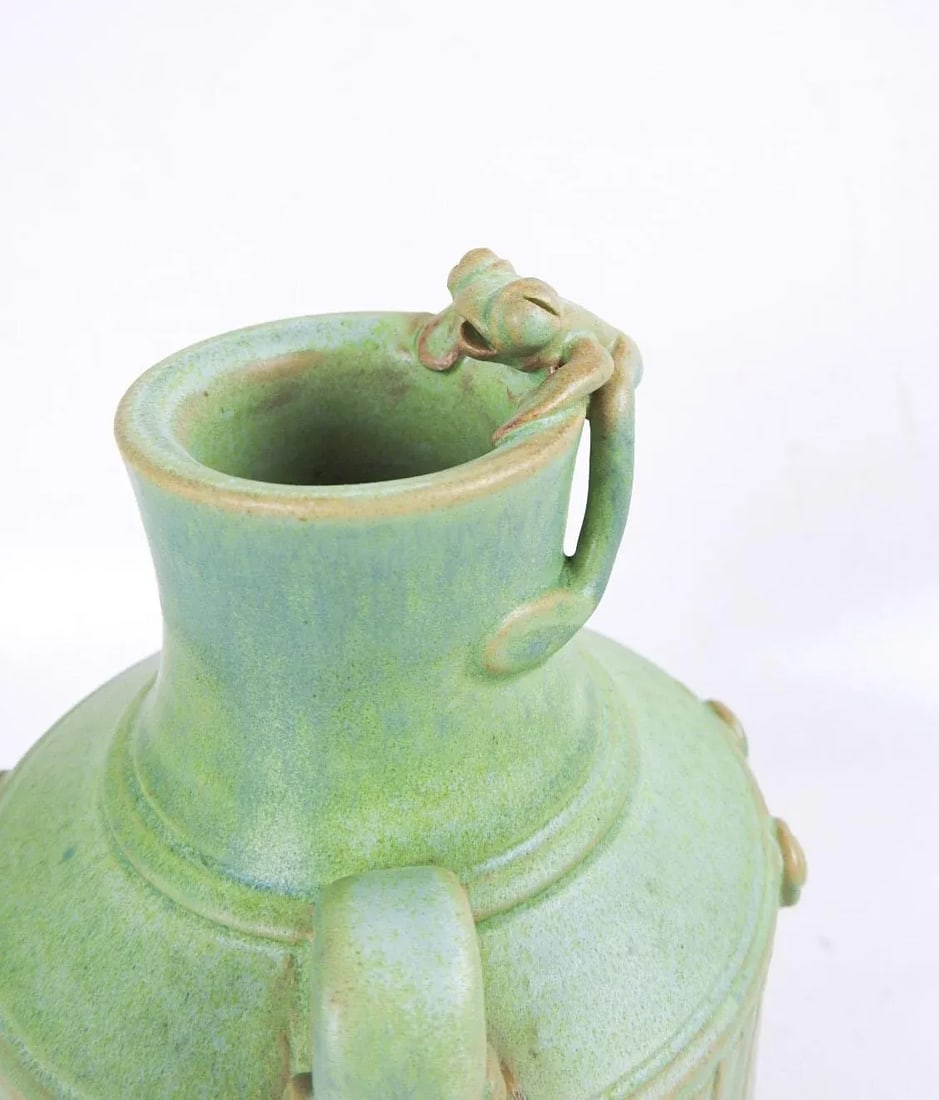 V Chin Celedon Porcelain Studio Pottery Bottle Vase Vorakit Chinookoswong - 6