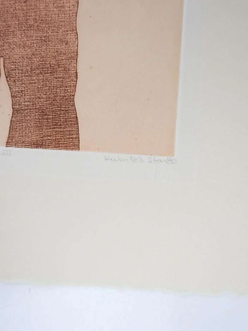 1980 Kevin Red Star Native American Crow Res Cop III Sepia Tone Etching - 3