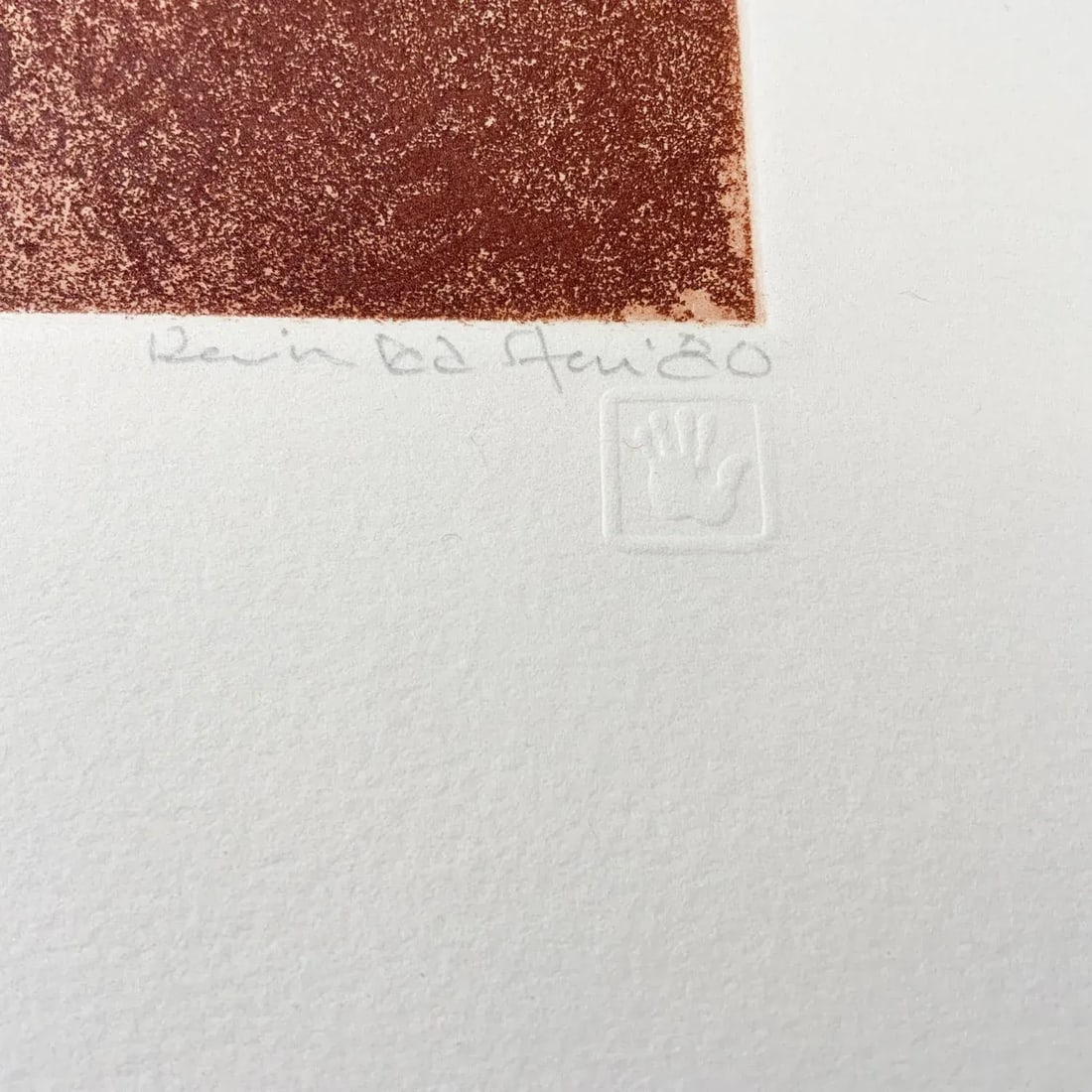 1980 Kevin Red Star Native American Crow Res Cop II Sepia Tone Etching - 2