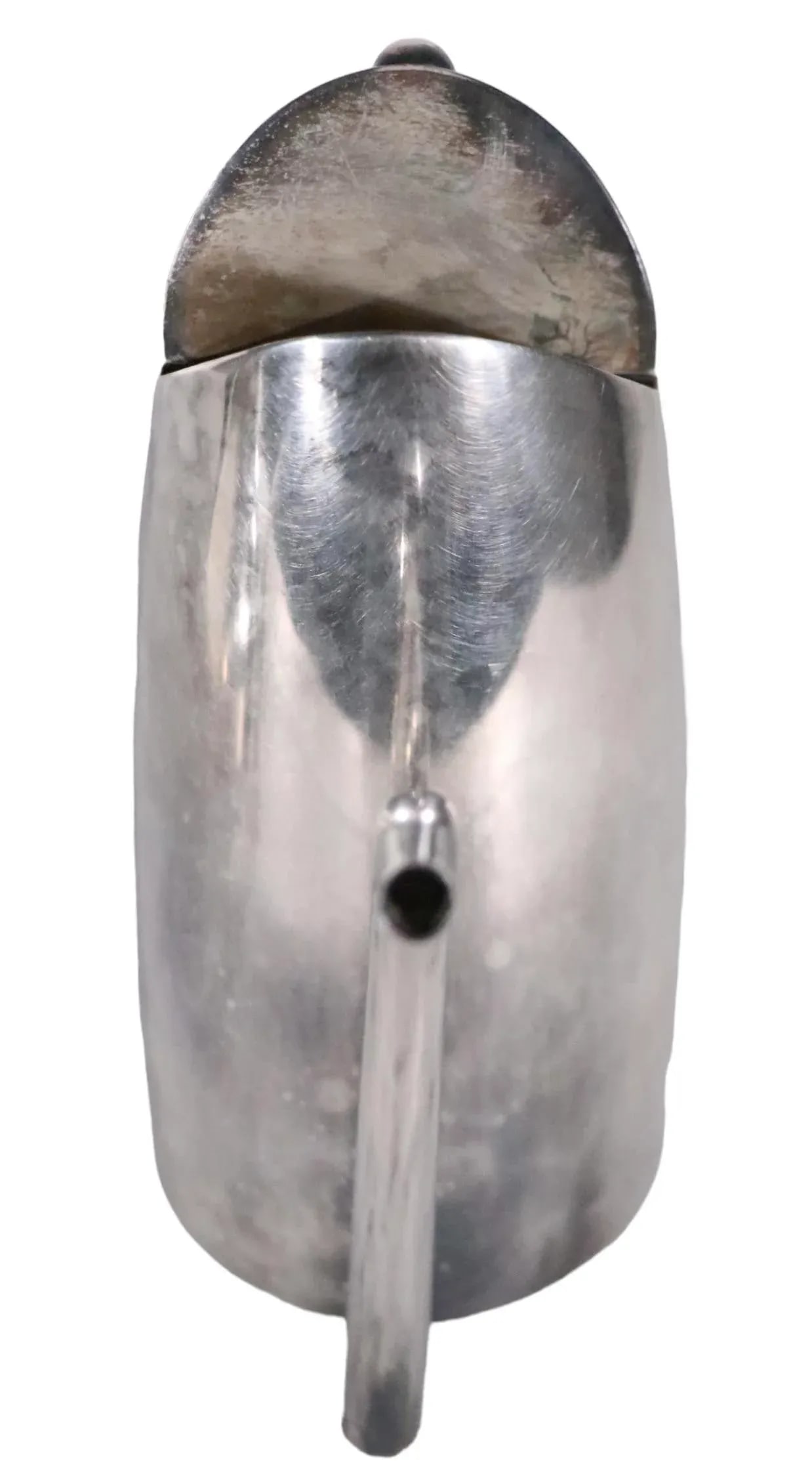 2 Pc. Postmodern Silver-Plate Coffee Tea Pot Set Made in Italy by Sabittini C 1980's - 7