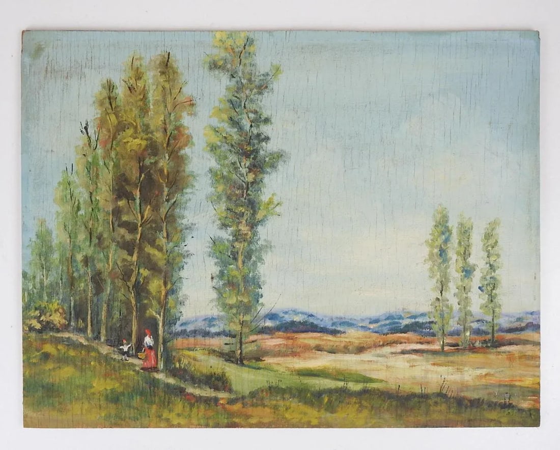 Vintage Continental Impressionist Landscape Painting - 8