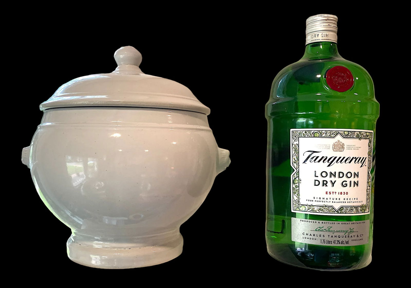 Antique French White Ironstone Tureen Lion Face Handles and Lid - 2