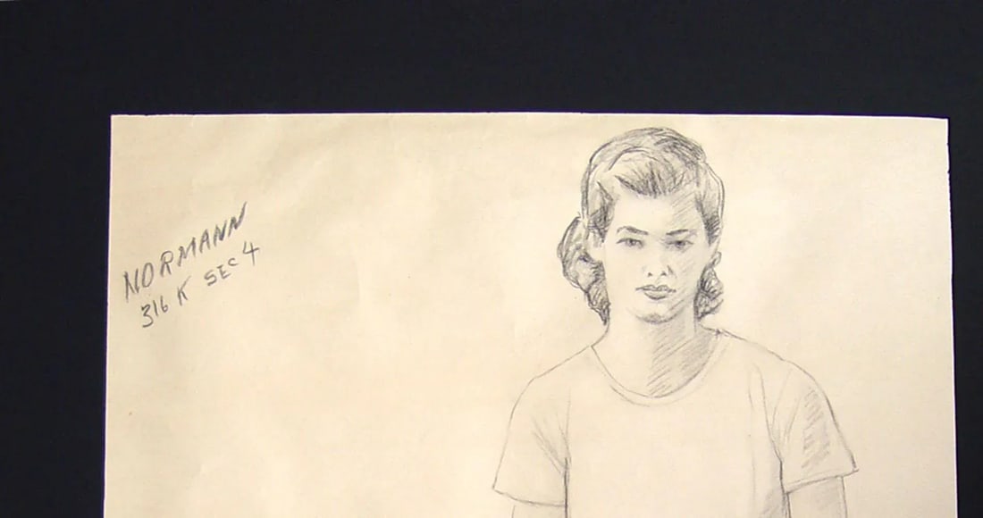 1950s Seated Charcoal Figural Study - 2