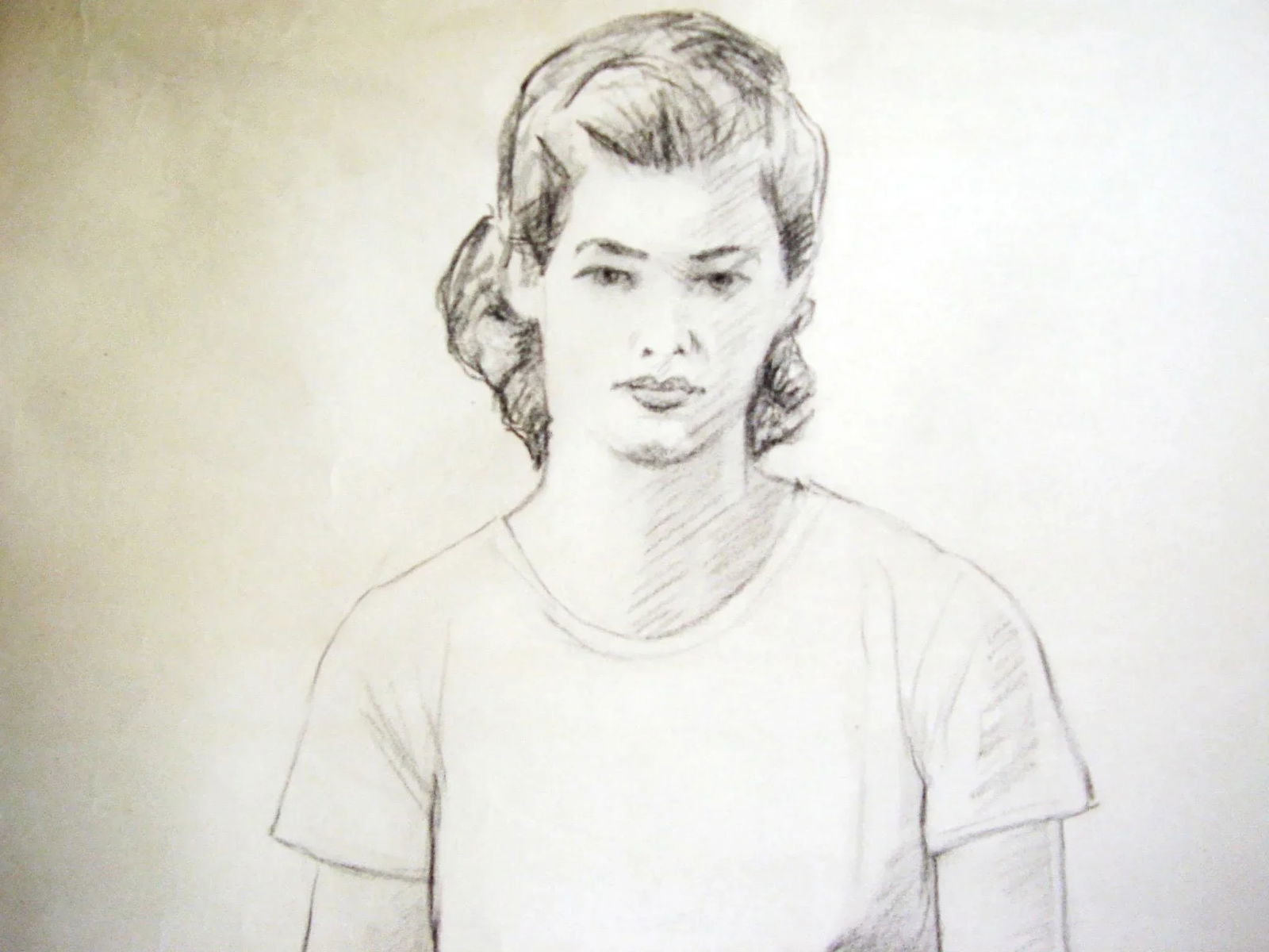 1950s Seated Charcoal Figural Study - 4