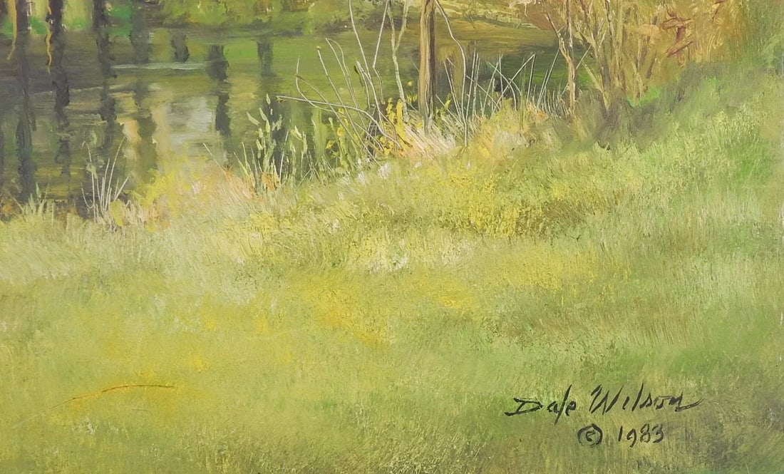 1980s Secluded Homestead Oil Painting - 3