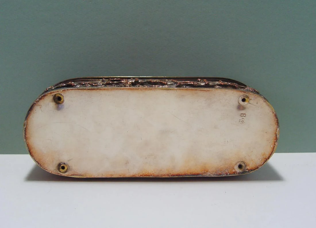 Antique French Silver Plate Horse Racing Jewelry Box - 6