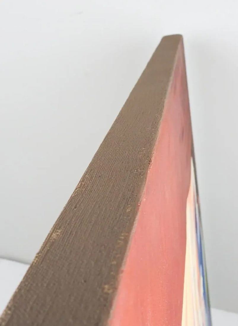 Large Contemporary Abstract Cubist Cat on Quilt Painting - 2