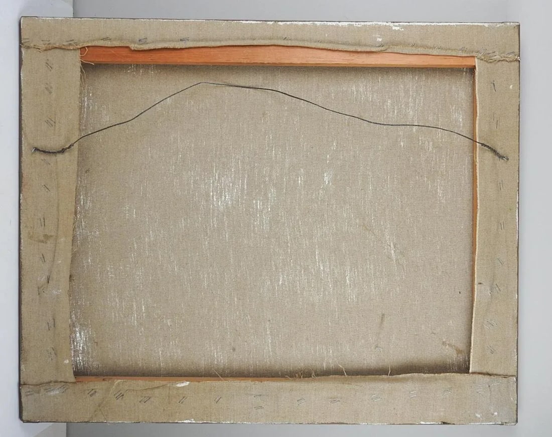 Large Contemporary Abstract Cubist Cat on Quilt Painting - 3