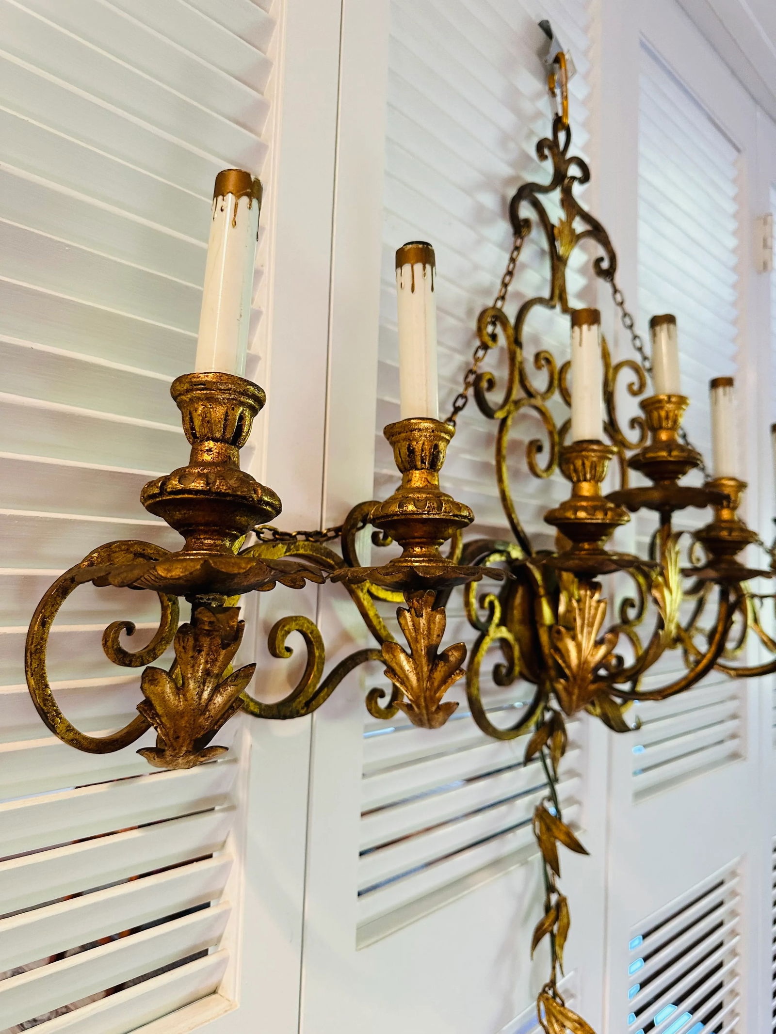 1950s Italian Tole Seven Lights Sconce - 11