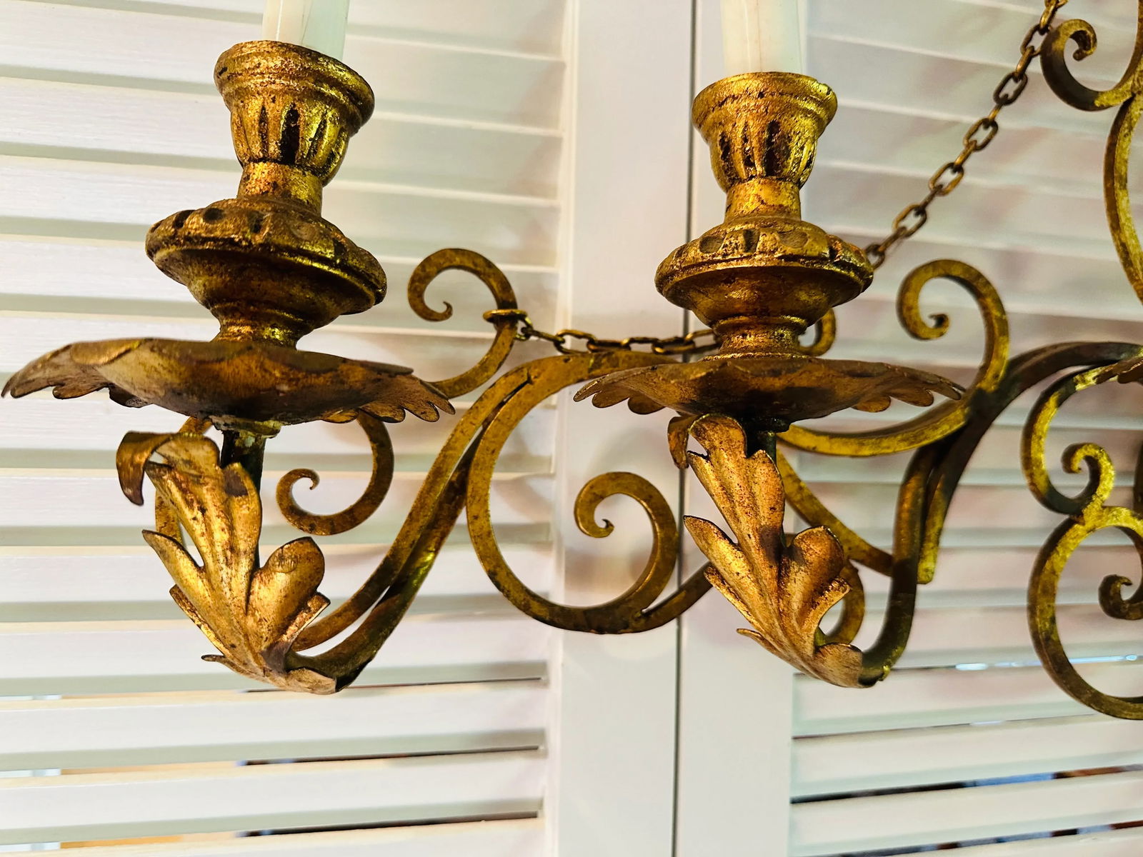 1950s Italian Tole Seven Lights Sconce - 4