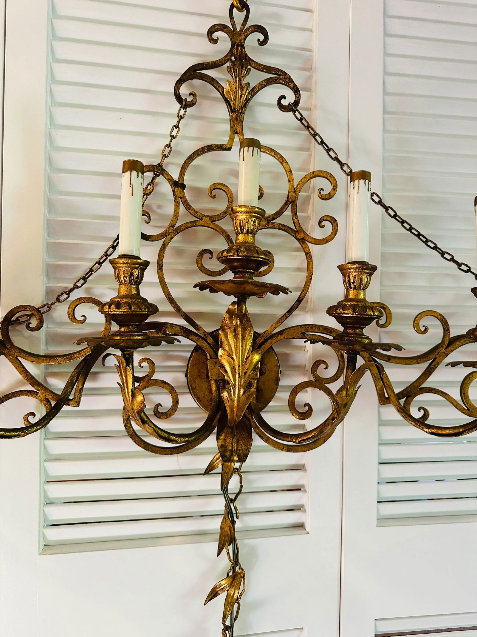 1950s Italian Tole Seven Lights Sconce - 6