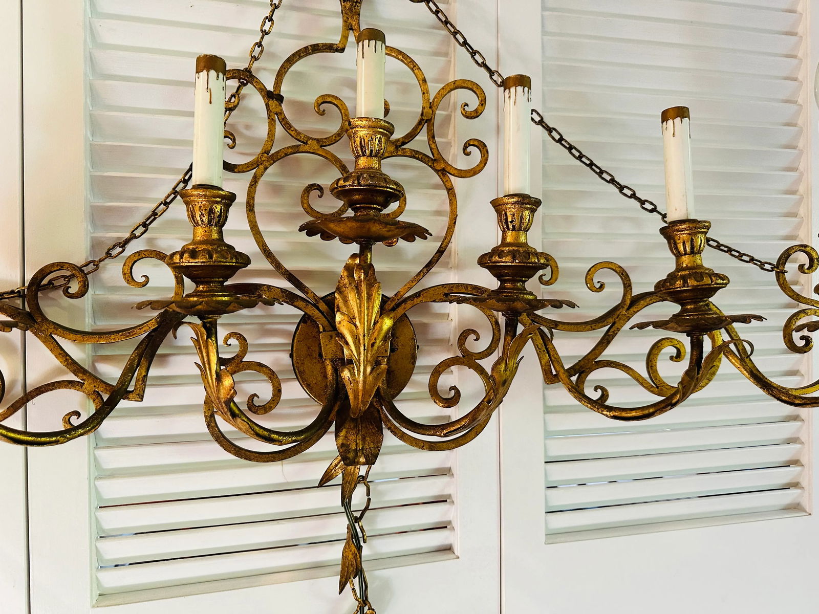 1950s Italian Tole Seven Lights Sconce - 7