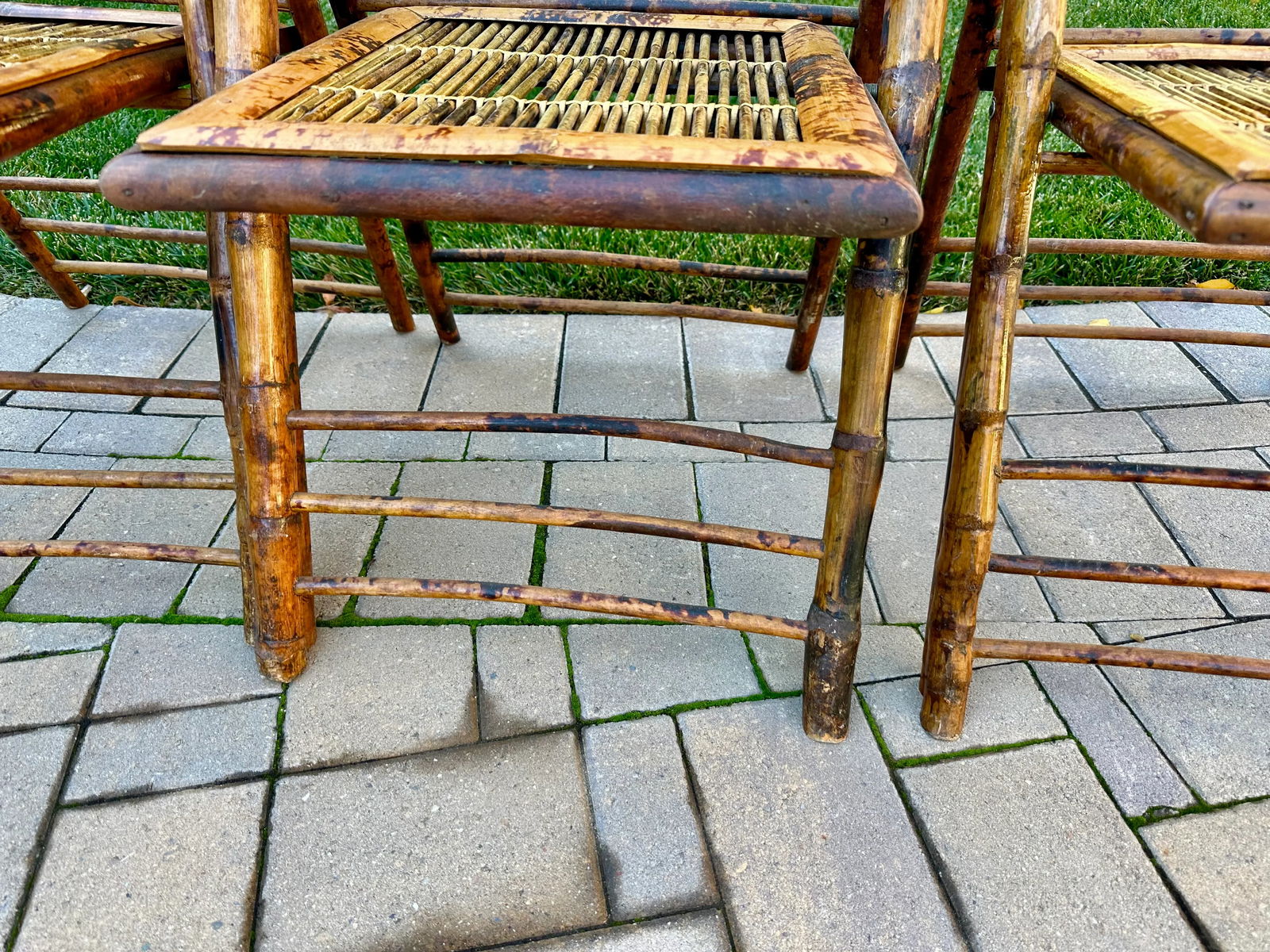Vintage Bamboo Folding Chairs-Set of 4 - 11