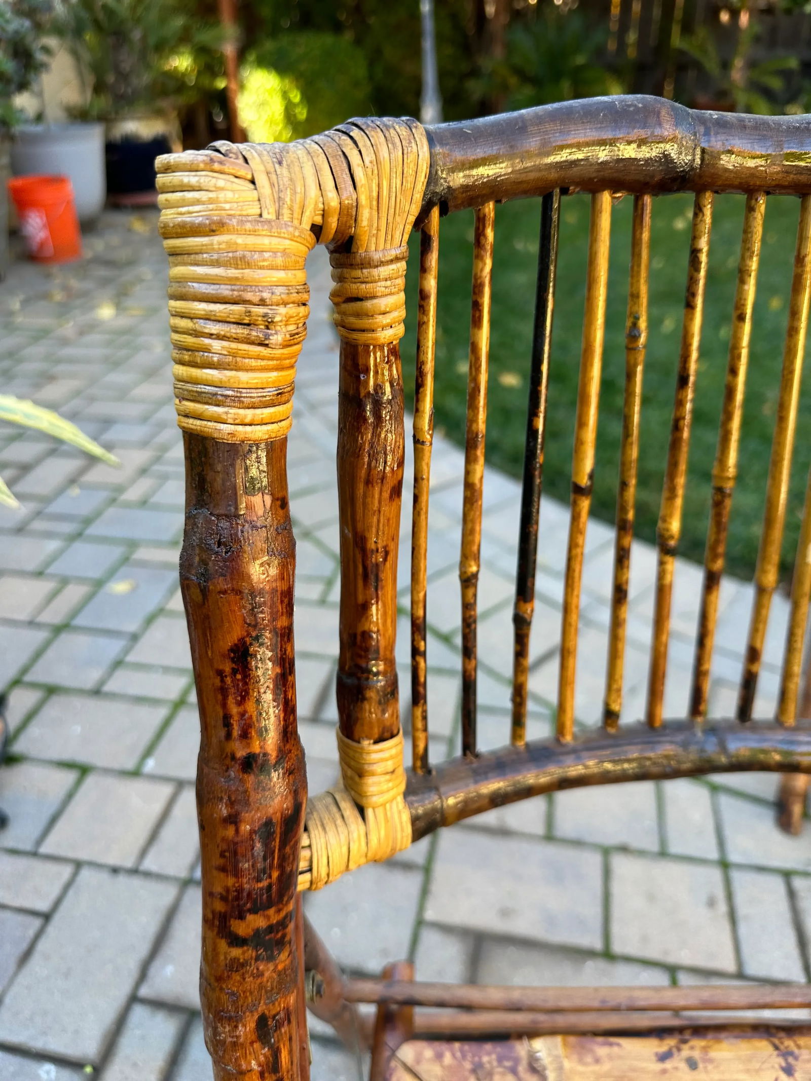 Vintage Bamboo Folding Chairs-Set of 4 - 5