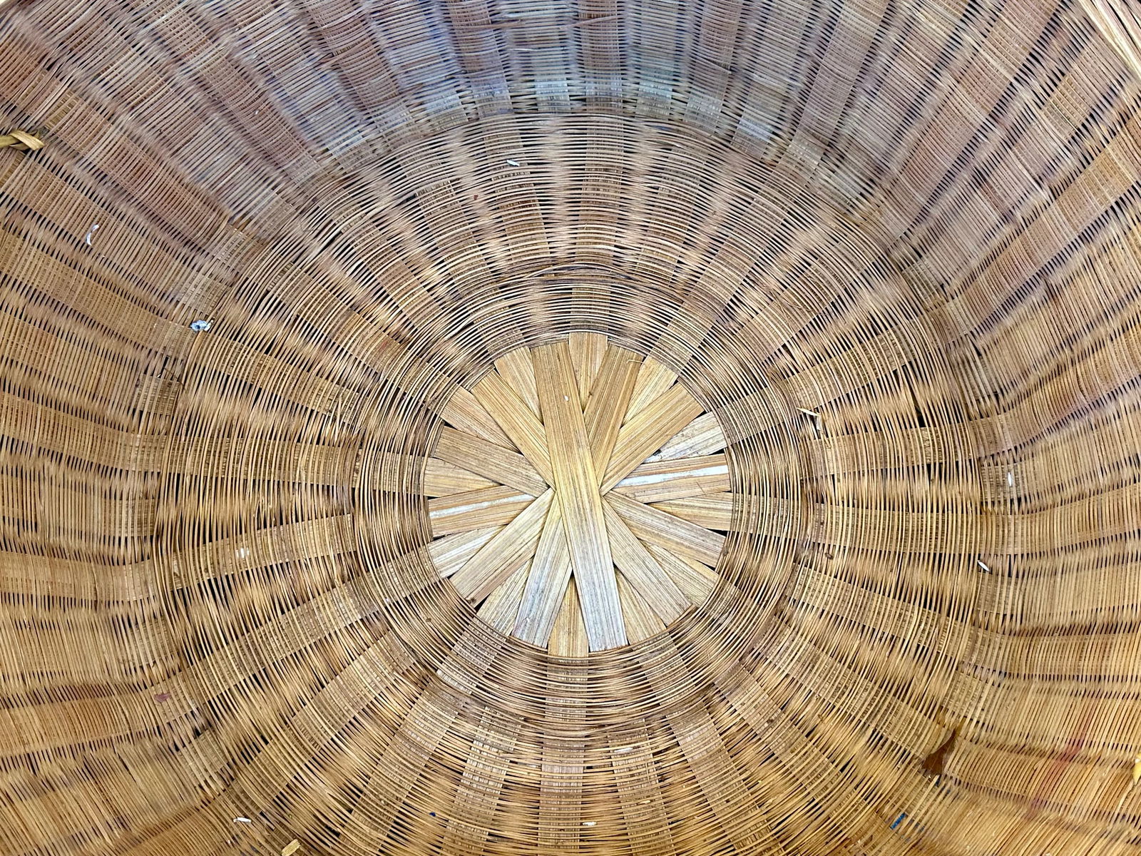 Vintage Chinese Three Tier Wood Woven Wedding Storage Basket - 10