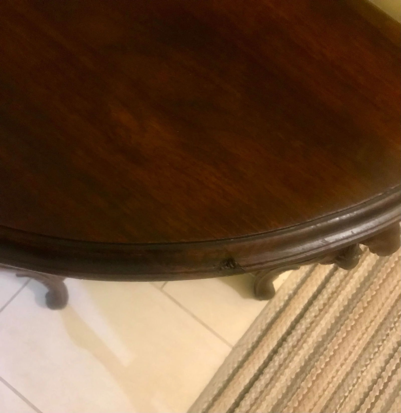 Mid 19th Century Antique Rams' Heads, Walnut Wall Table, Demi-Lune - 11