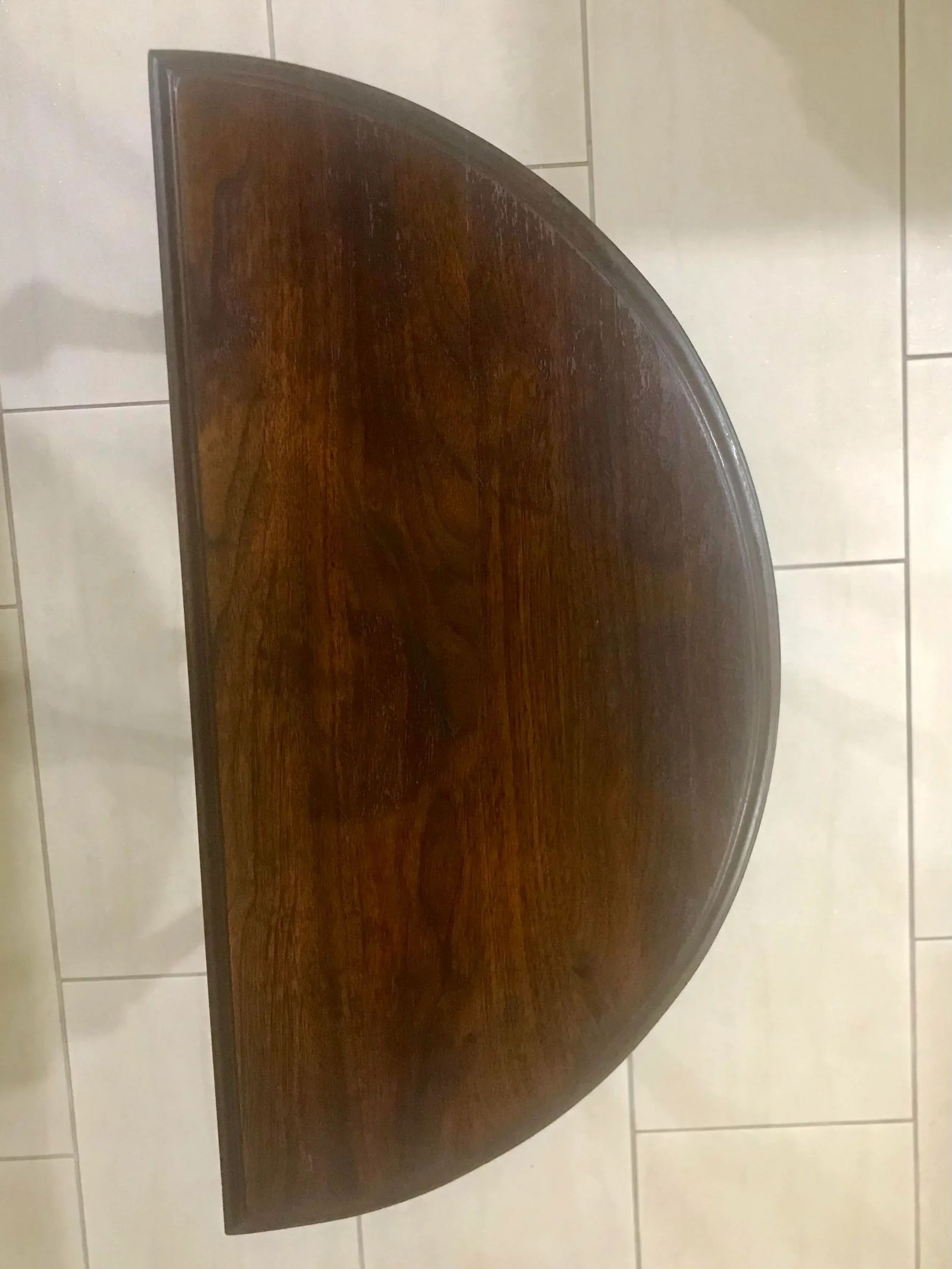 Mid 19th Century Antique Rams' Heads, Walnut Wall Table, Demi-Lune - 6