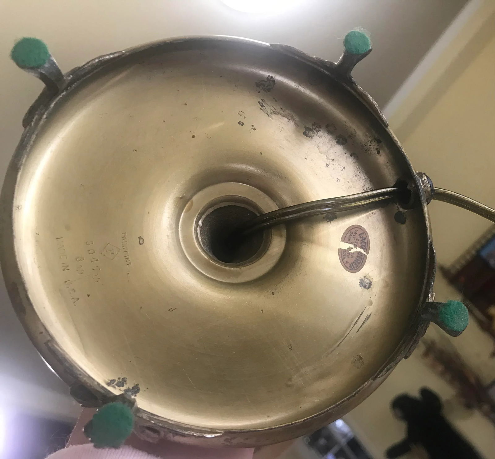 Antique Reverse-Painted, Boudoir Table Lamp, 19th Century - 10