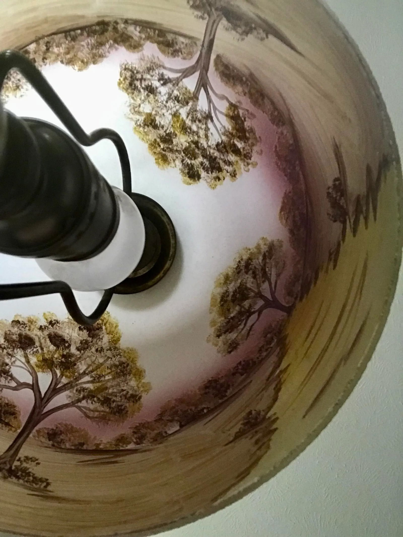 Antique Reverse-Painted, Boudoir Table Lamp, 19th Century - 6