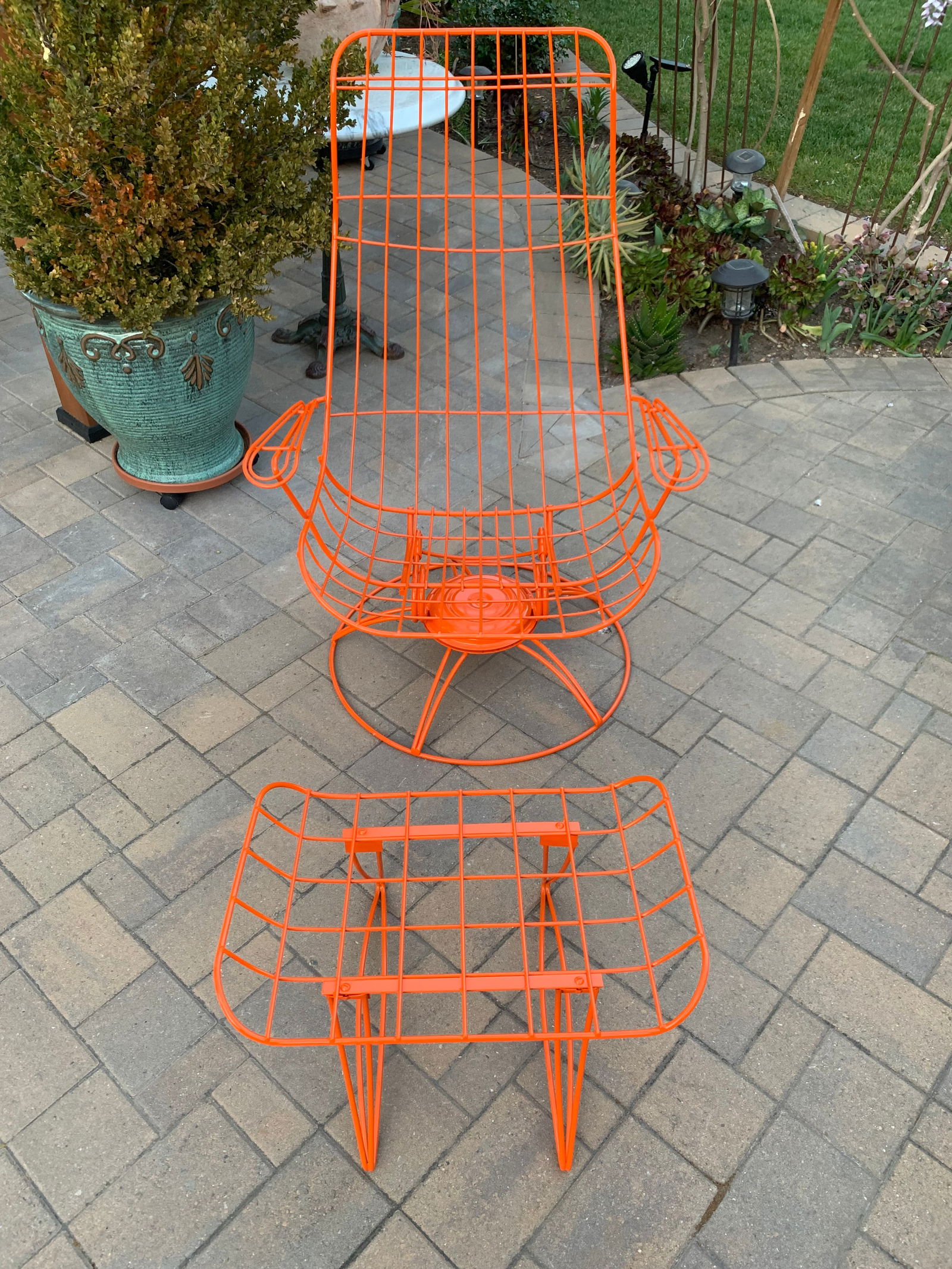 Homecrest Rocker Swivel Patio Chairs and Ottoman-Set of 3 - 4