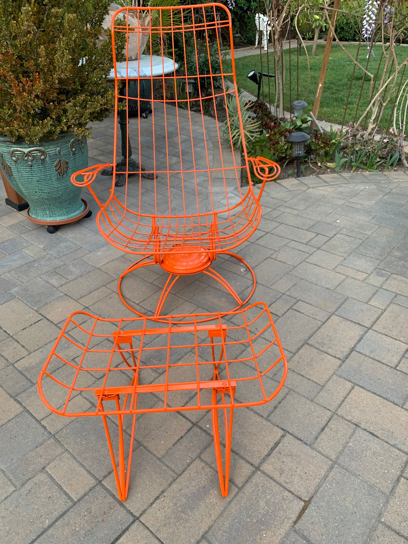 Homecrest Rocker Swivel Patio Chairs and Ottoman-Set of 3 - 5