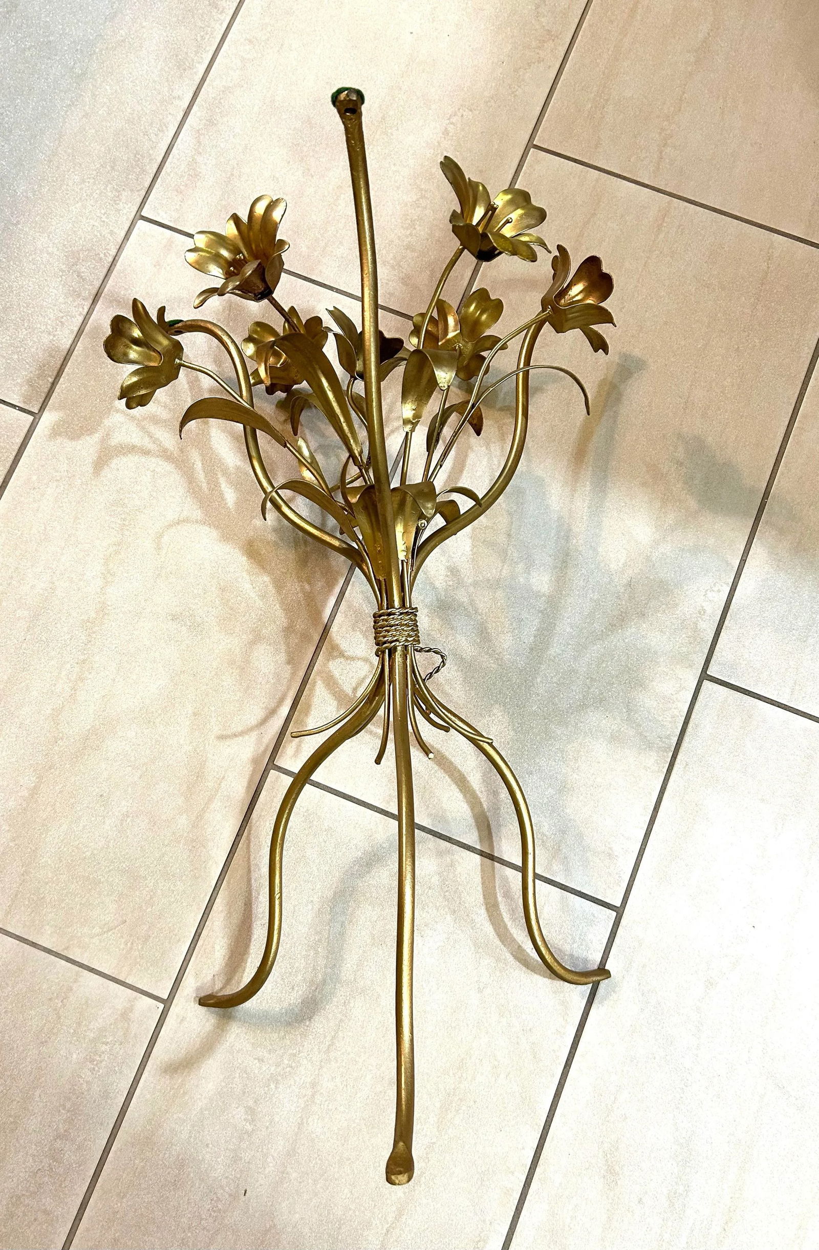 In the Style of Hans Kögl Hollywood Regency, Petite Glass and Brass Accent/Coffee Table, - 6