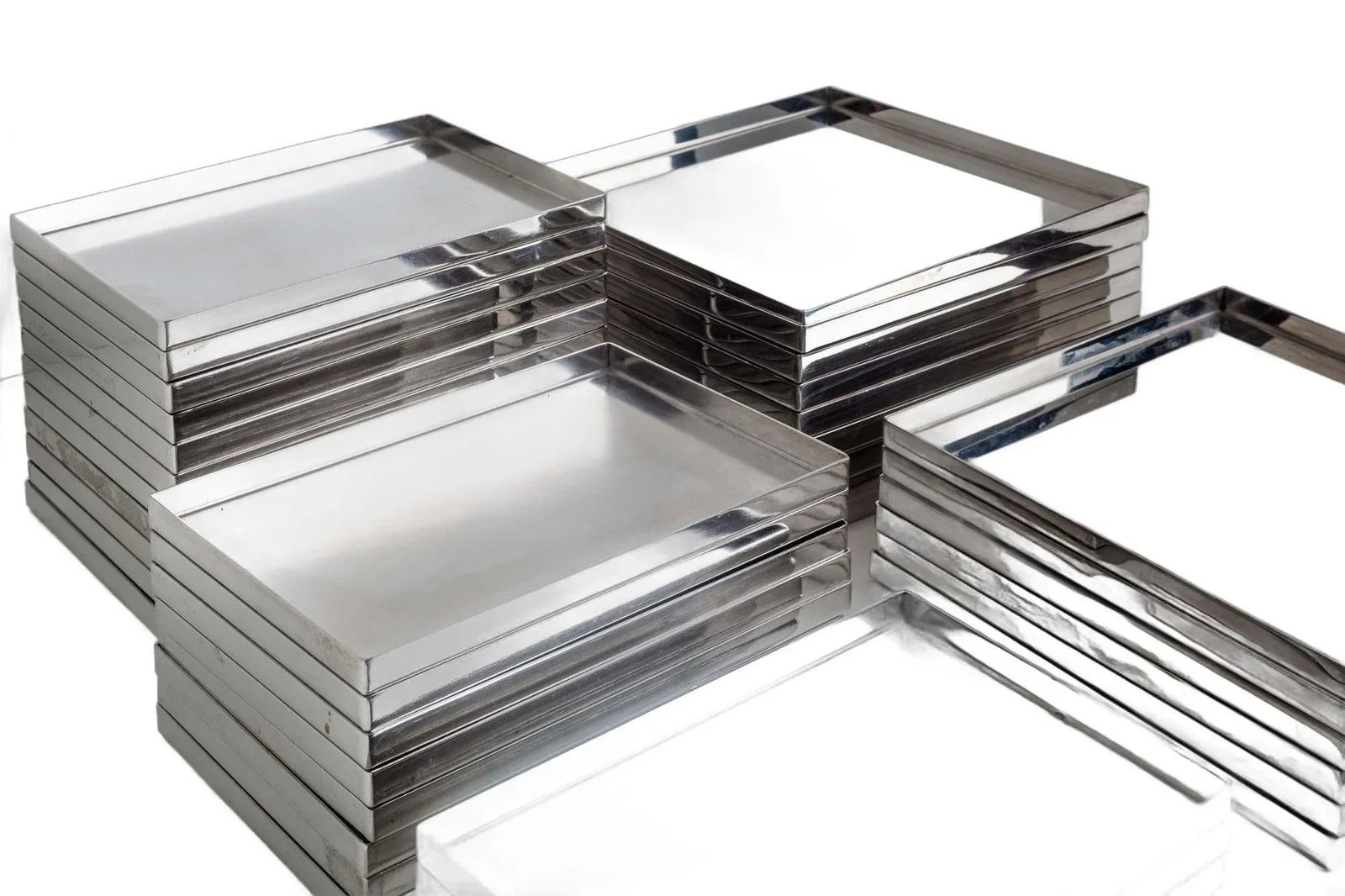 Phillipe Starck Custom Stainless Steel Dishes, Set of Thirty-Eight - 2