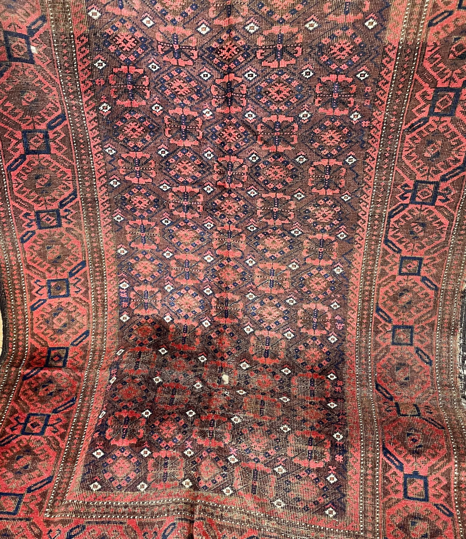 Antique Belouch Turkoman Rug, C-1900's,As Is - 11